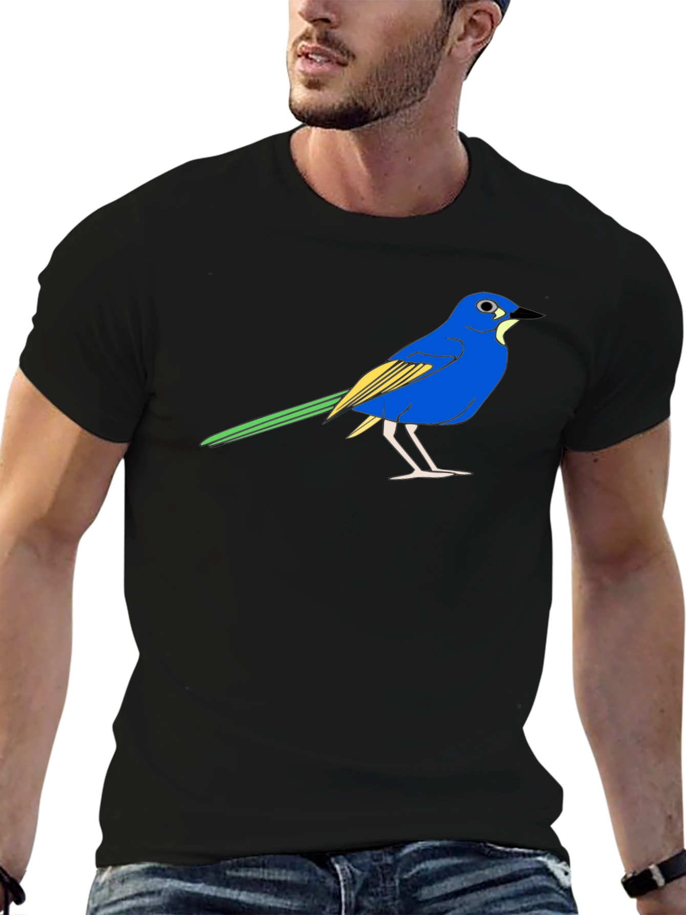 Blue Bird Graphic Tee - Trendy Casual Comfort