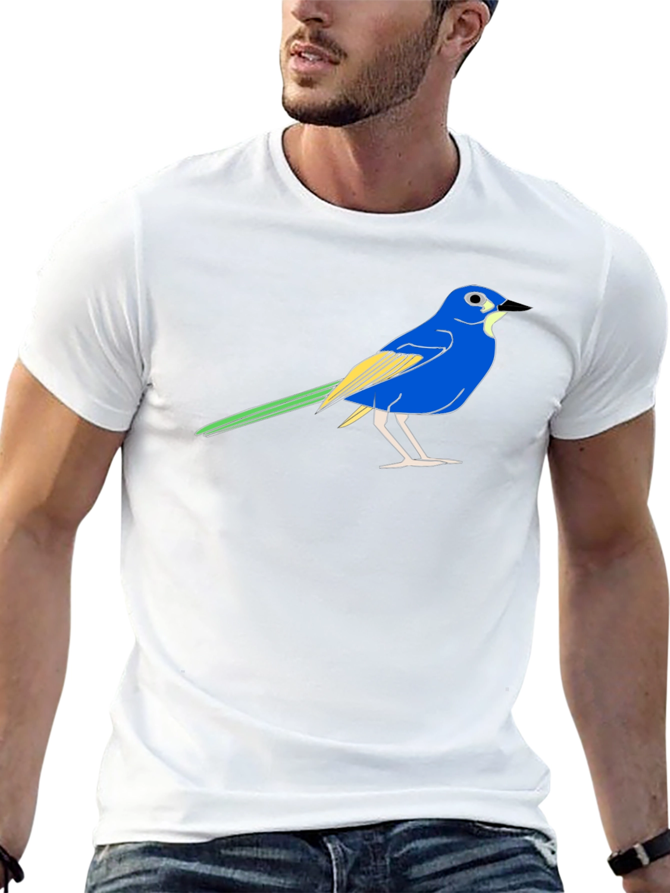 Blue Bird Graphic Tee - Trendy Casual Comfort