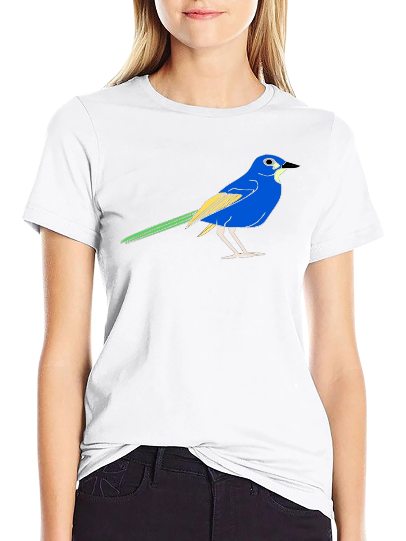 Blue Bird Graphic Tee - Trendy Casual Comfort