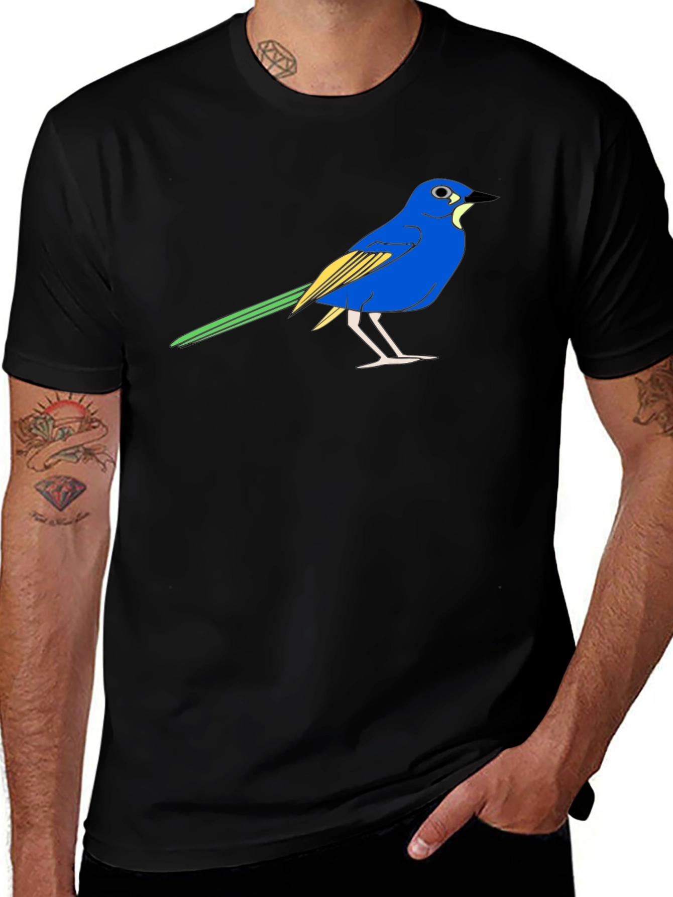 Blue Bird Graphic Tee - Trendy Casual Comfort