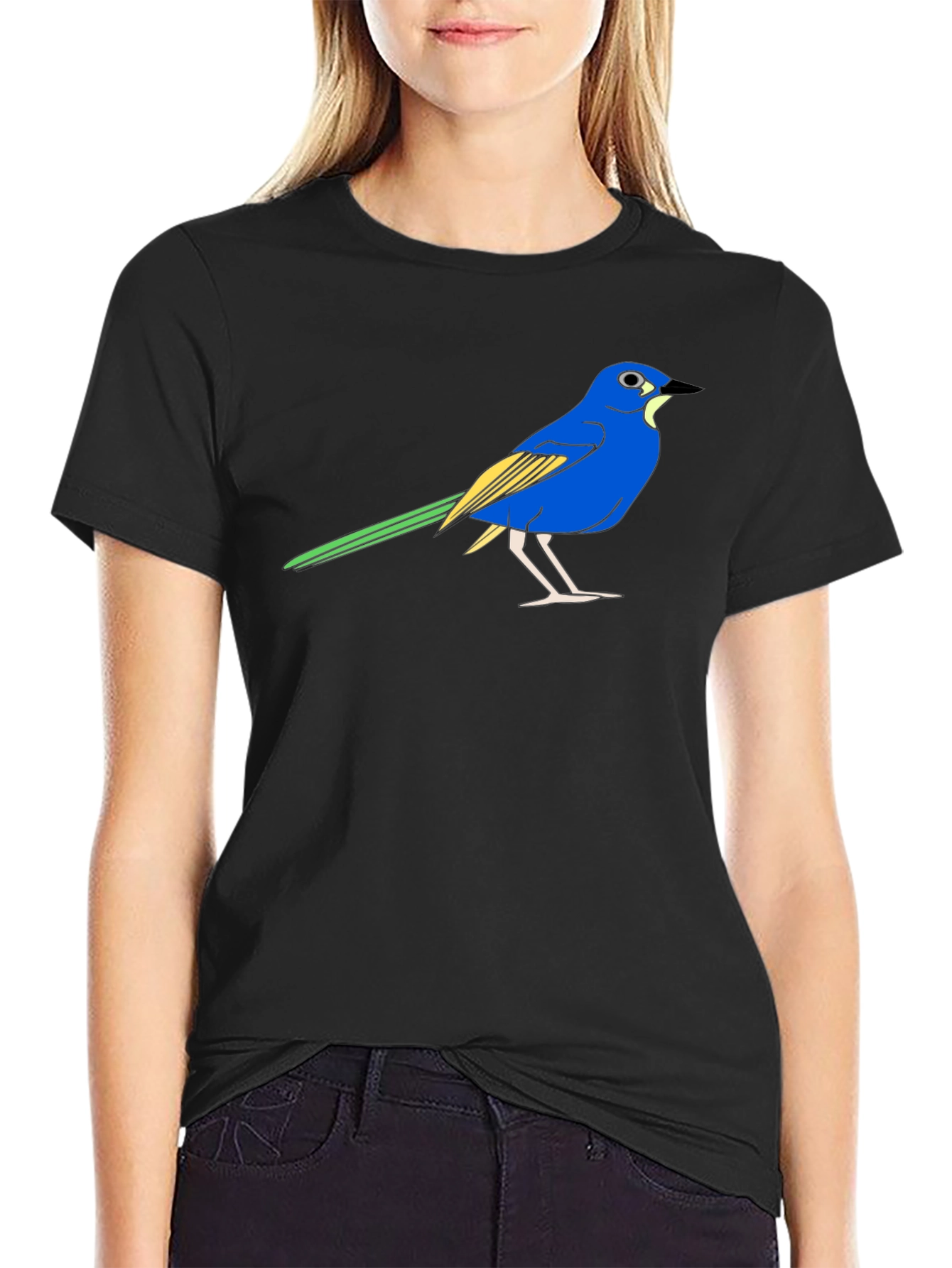 Blue Bird Graphic Tee - Trendy Casual Comfort