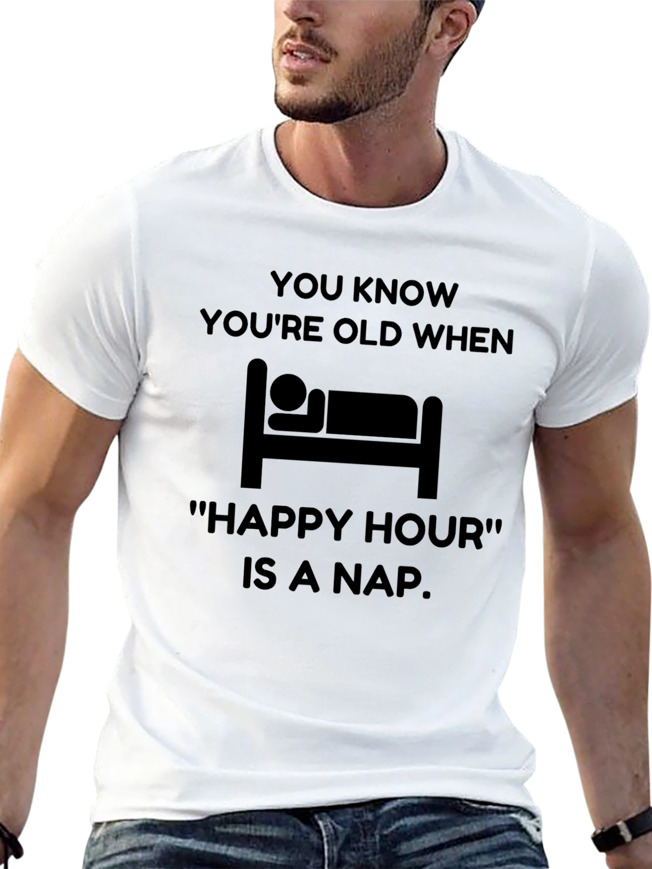 Funny Old Age Nap Time Black T-Shirt