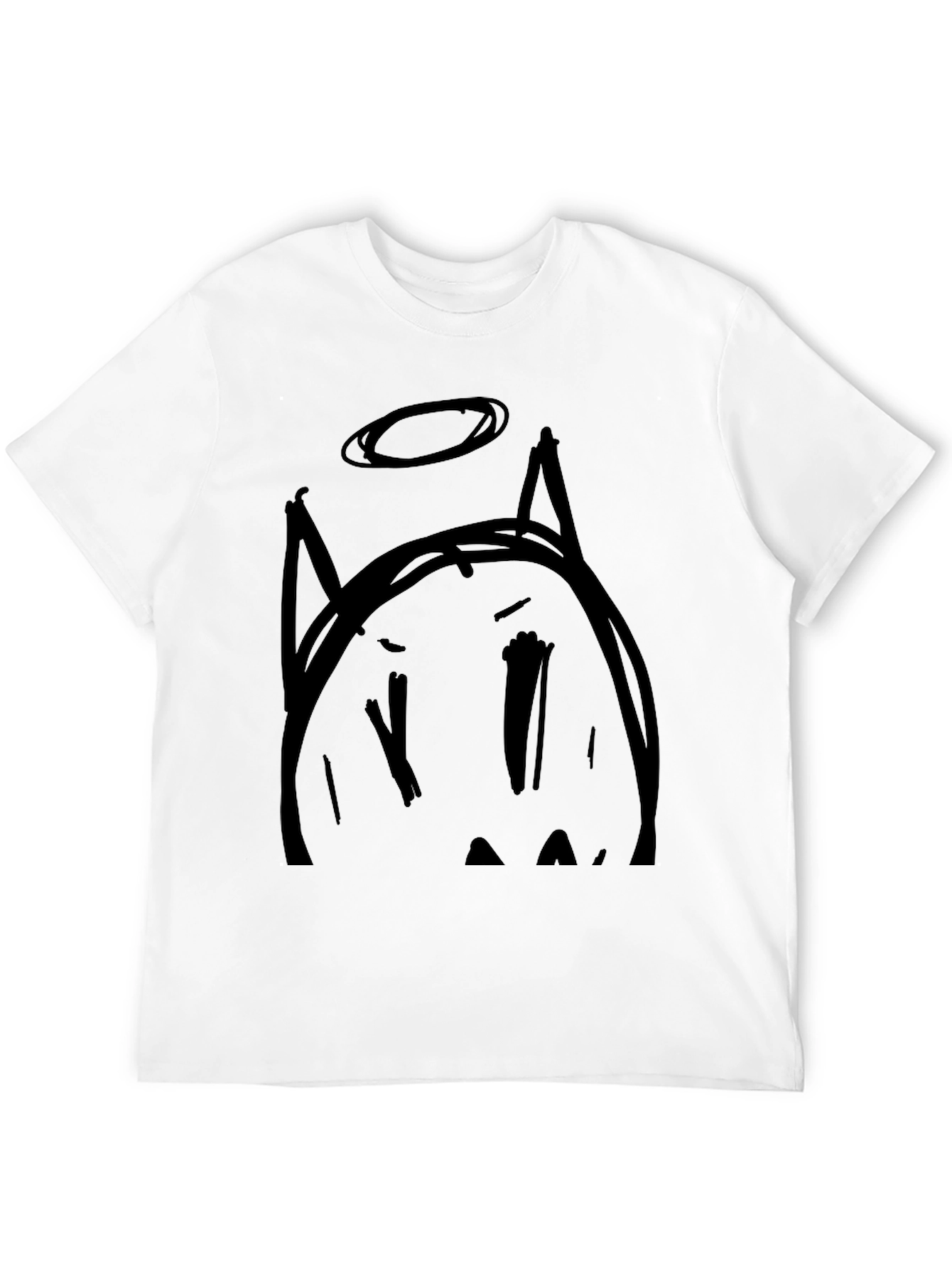Devil Angel Graphic Tee - Black Cotton T-Shirt