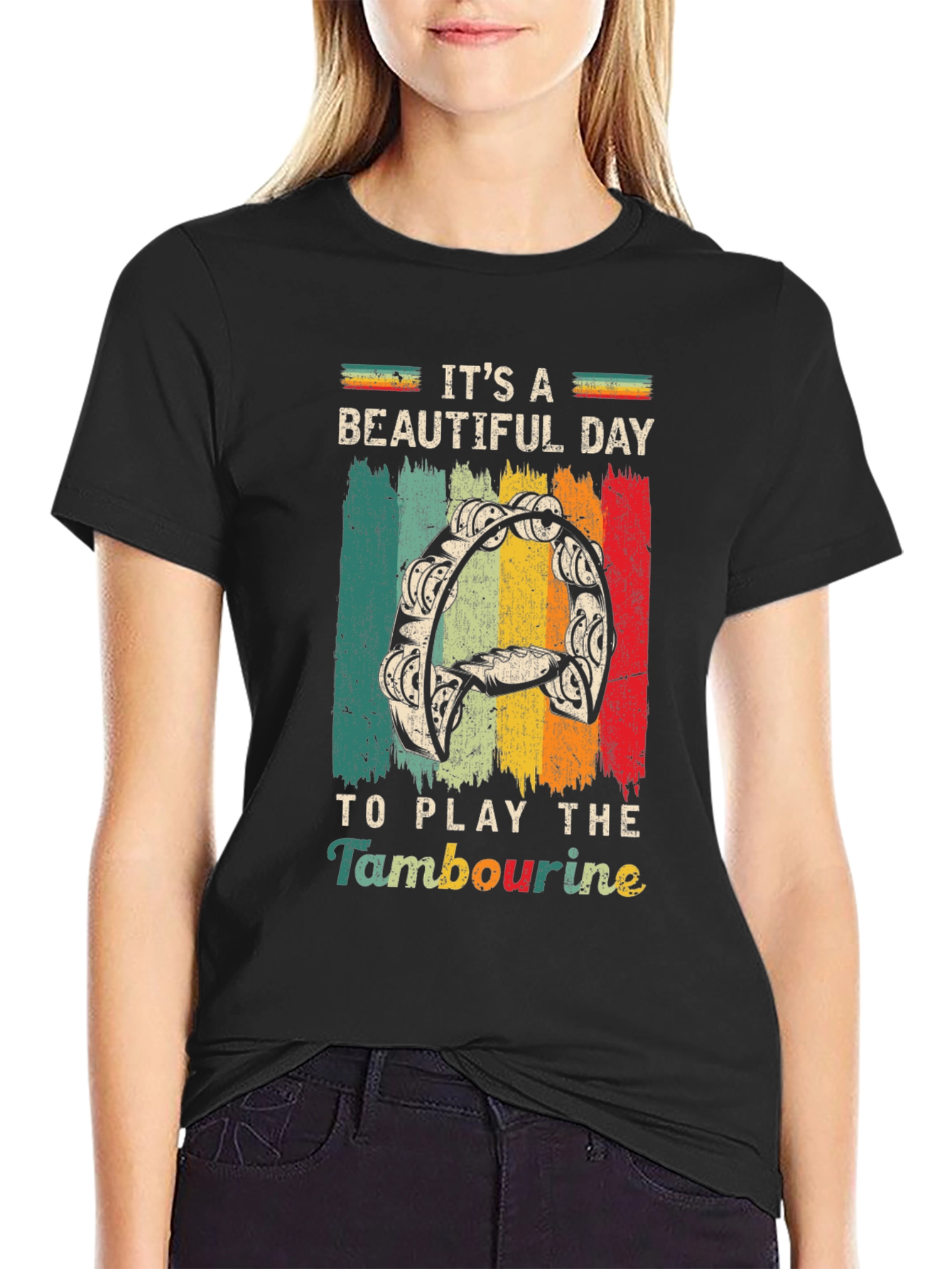 Its A Beautiful Day to Play Tambourine T-Shirt