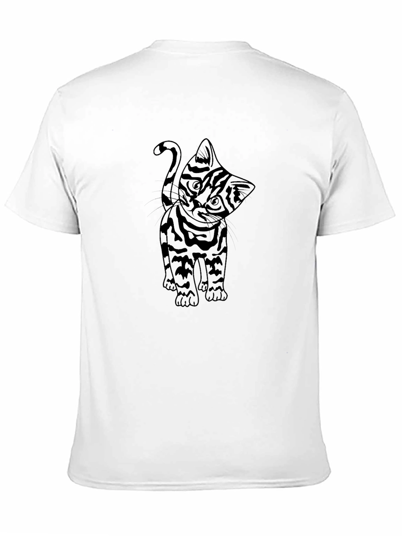Cool Cat Tee - Black Cotton T-Shirt