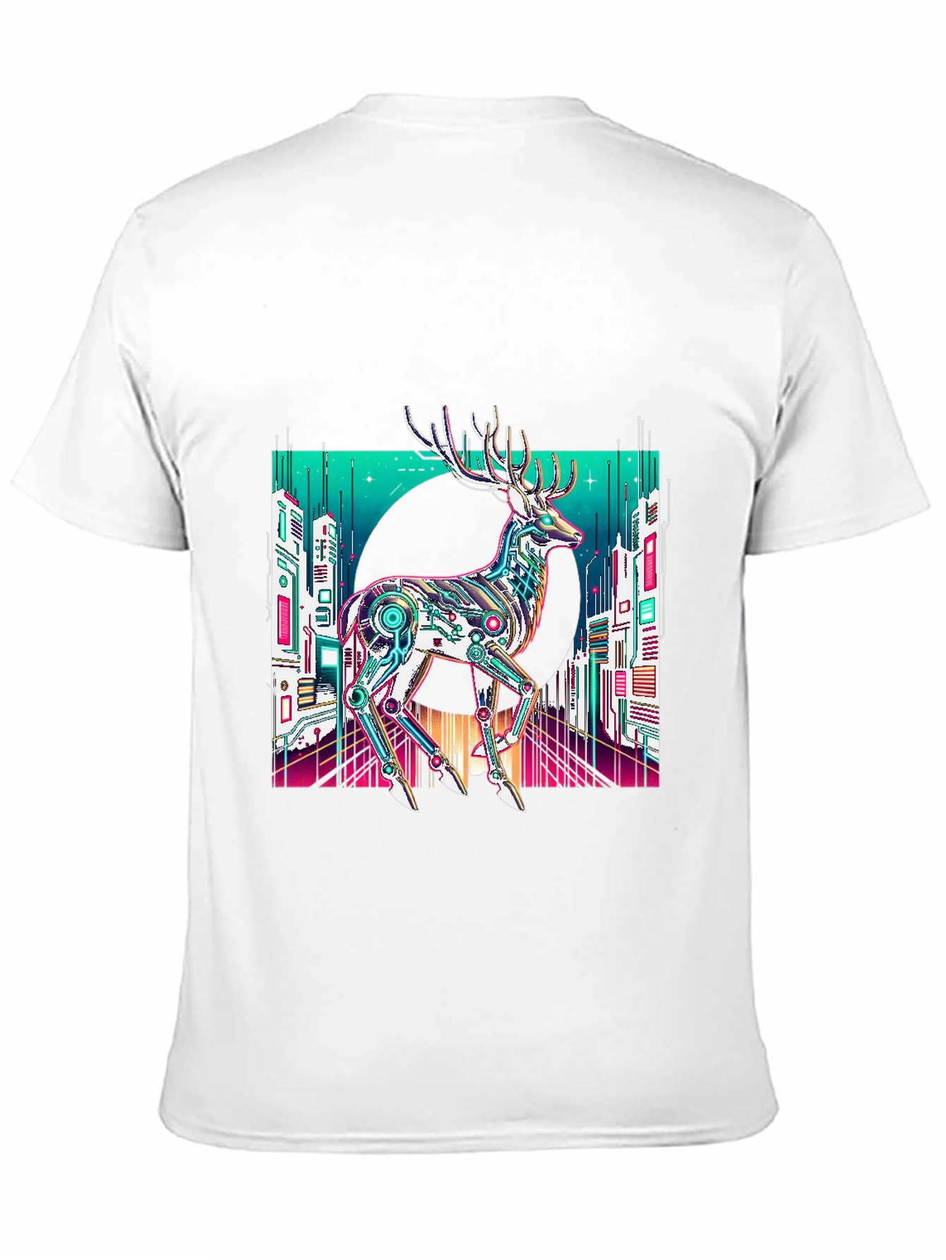 Cyberpunk Deer Graphic T-Shirt
