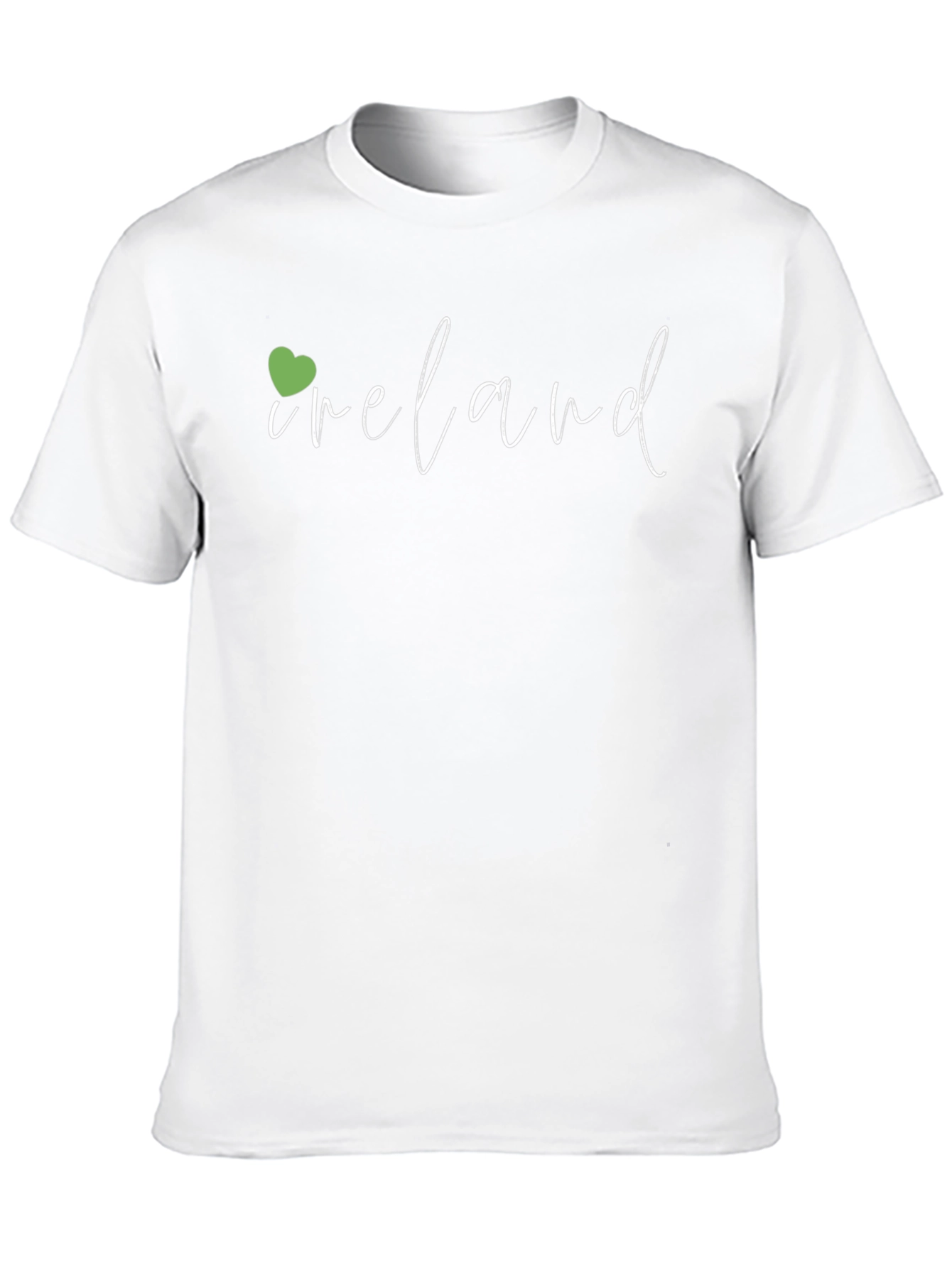 Ireland Shamrock Heart Graphic Tee - Black