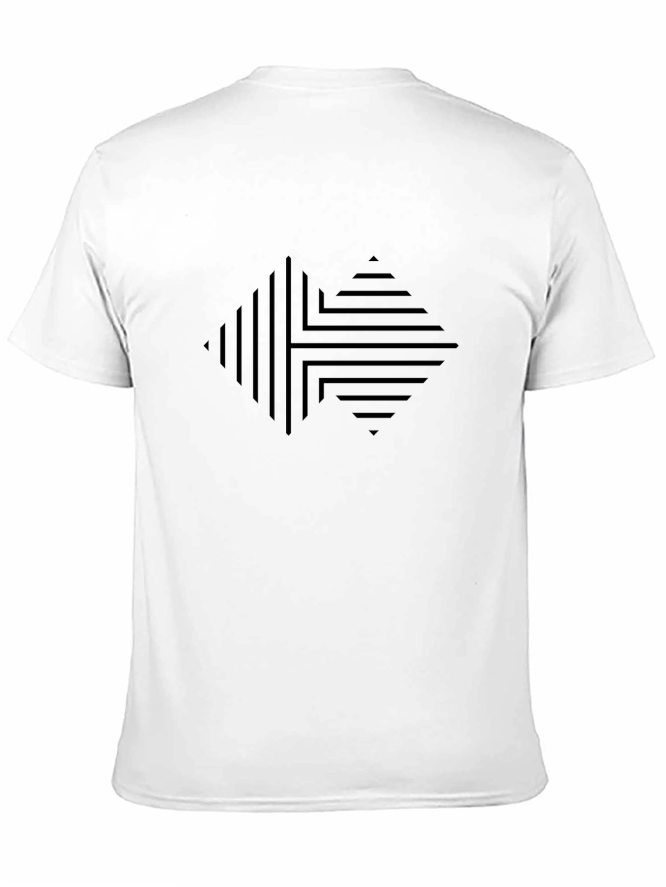 Modern Geometric Graphic Print Black T-Shirt
