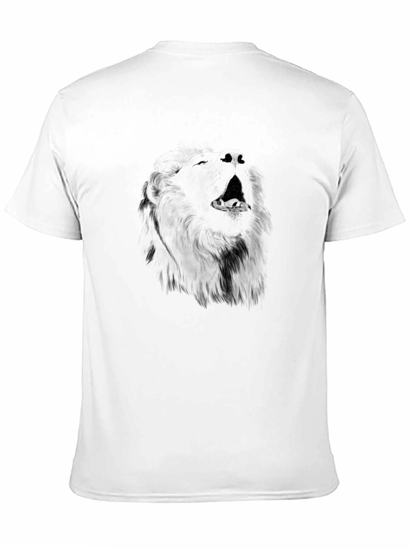 Black T-Shirt with Wolf Graphic