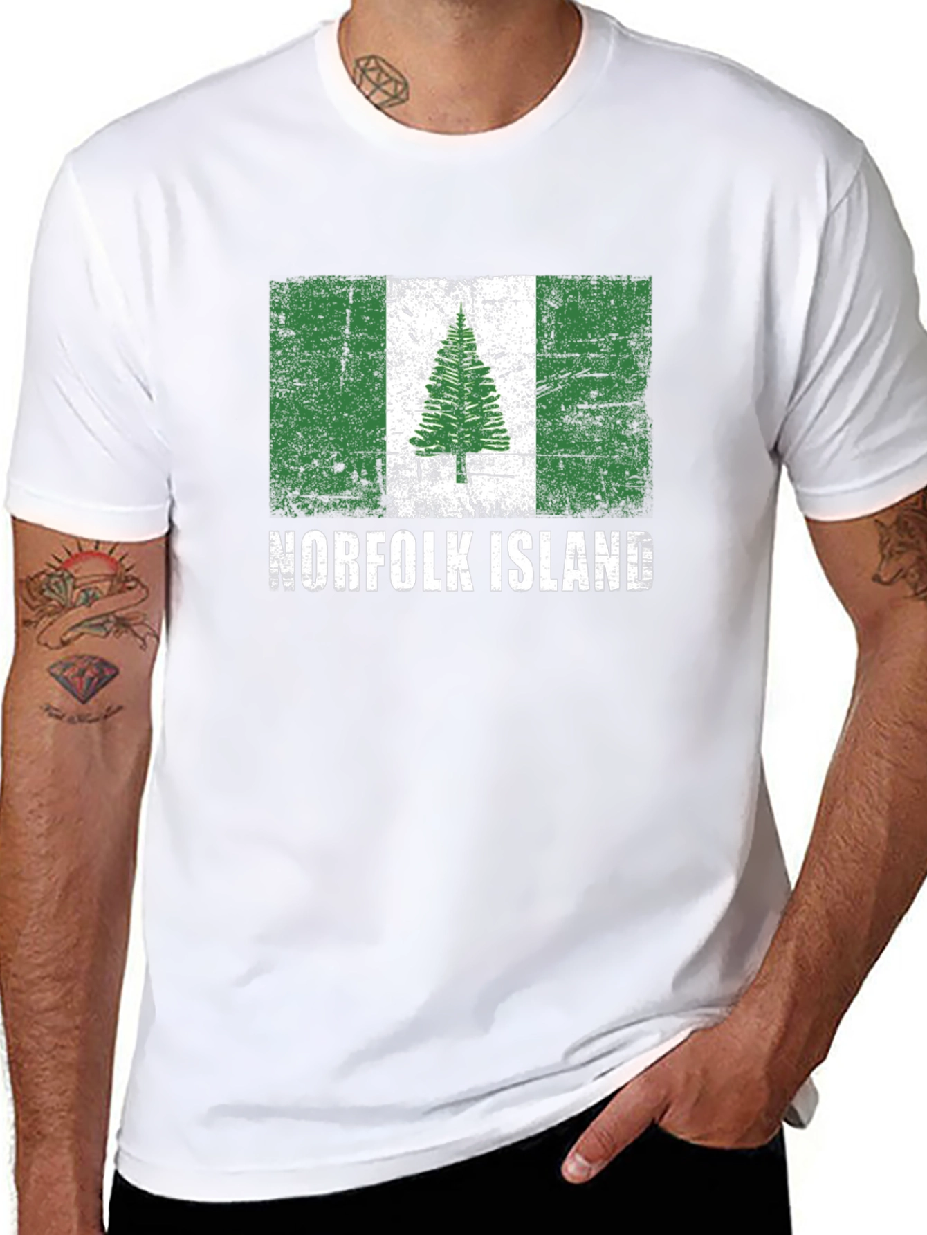 Norfolk Island Flag Graphic T-Shirt