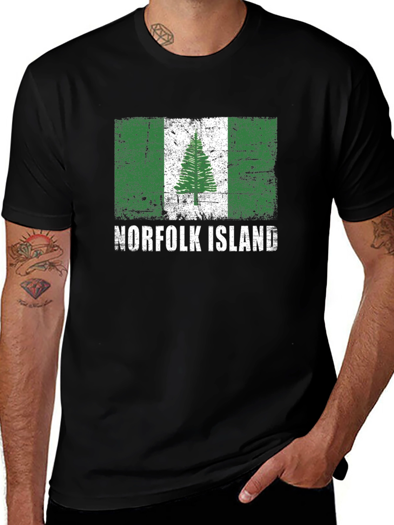 Norfolk Island Flag Graphic T-Shirt