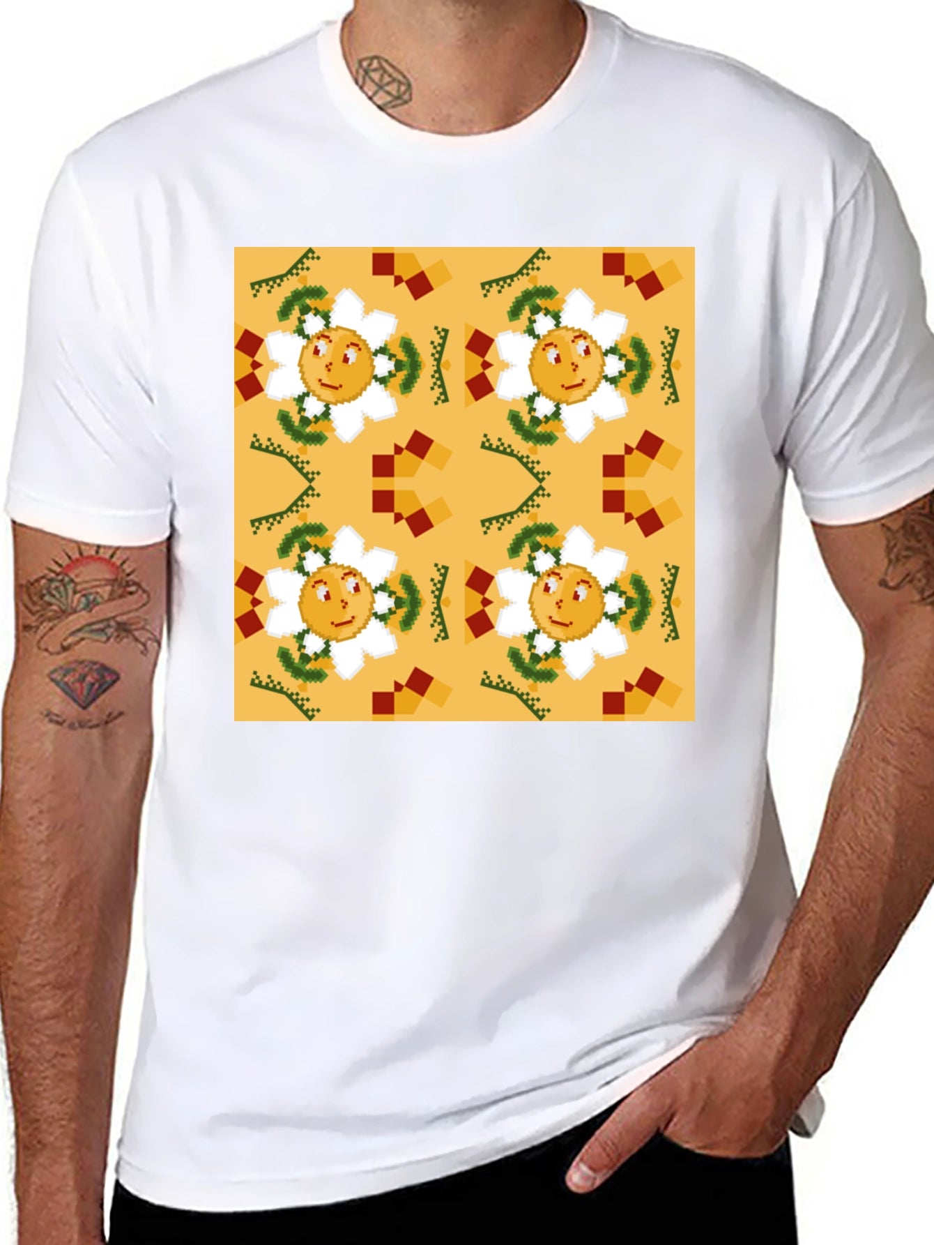 Pixelated Sunflower T-Shirt