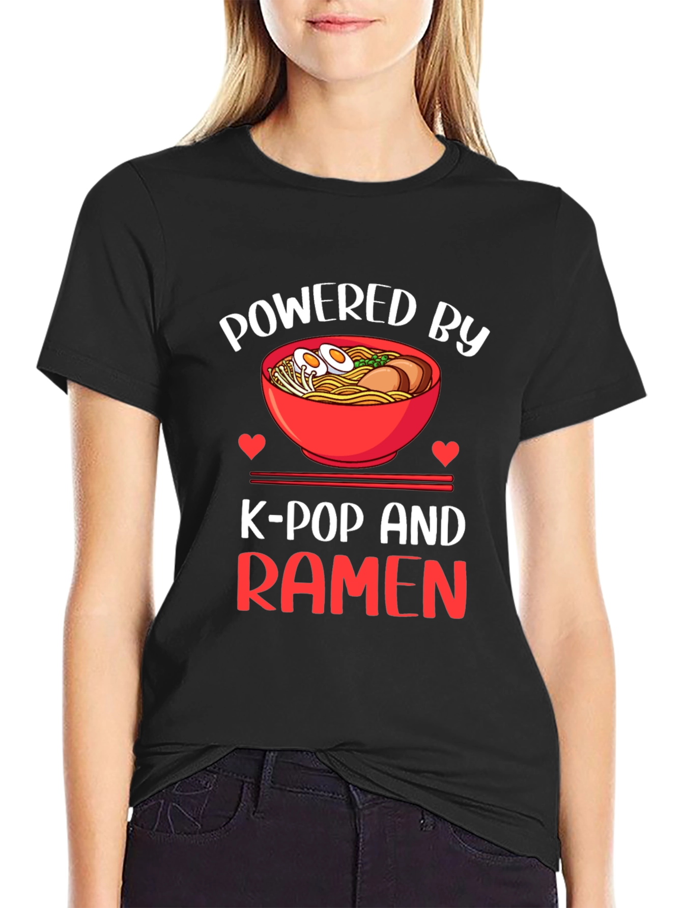 Powered by K-Pop and Ramen T-Shirt