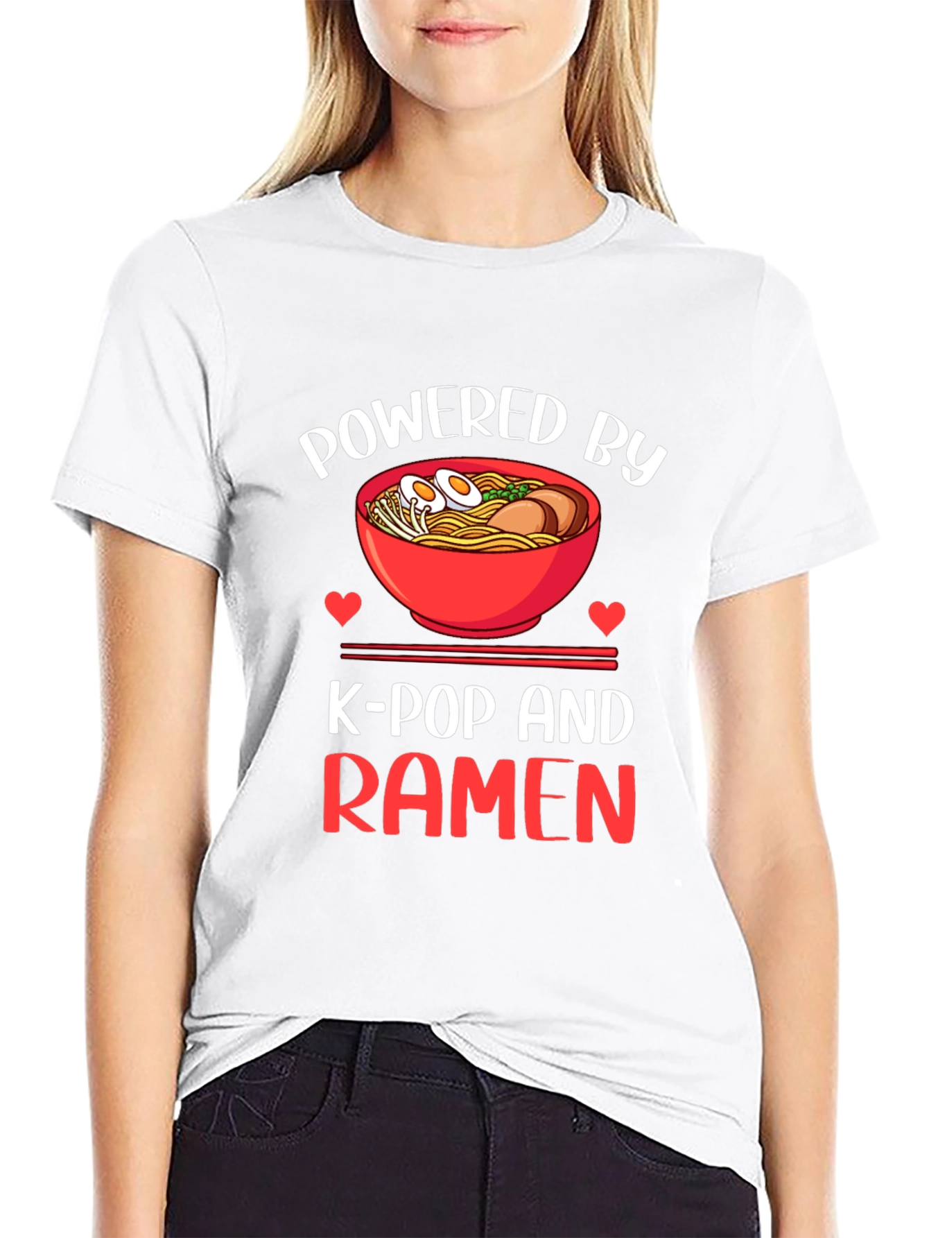Powered by K-Pop and Ramen T-Shirt