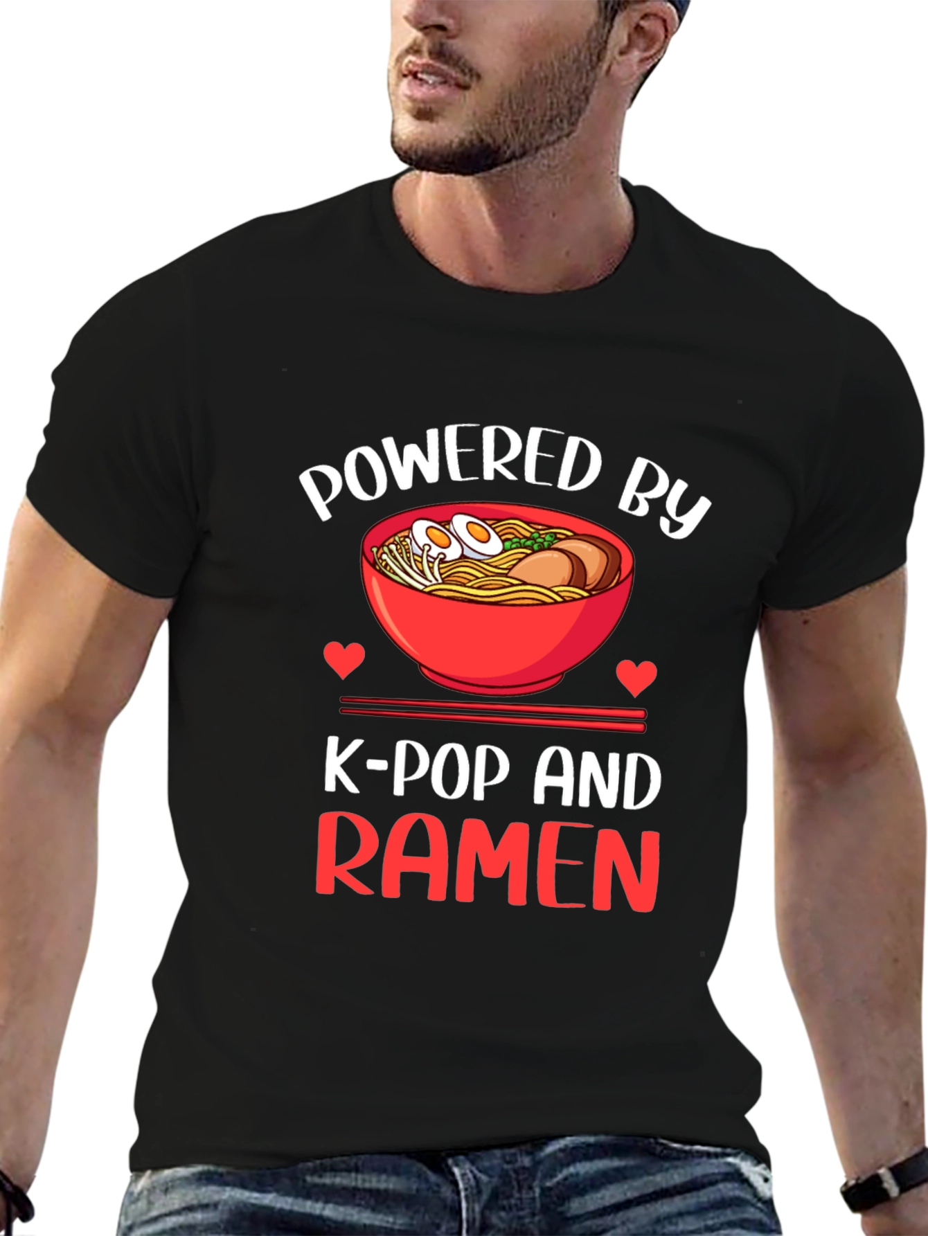 Powered by K-Pop and Ramen T-Shirt