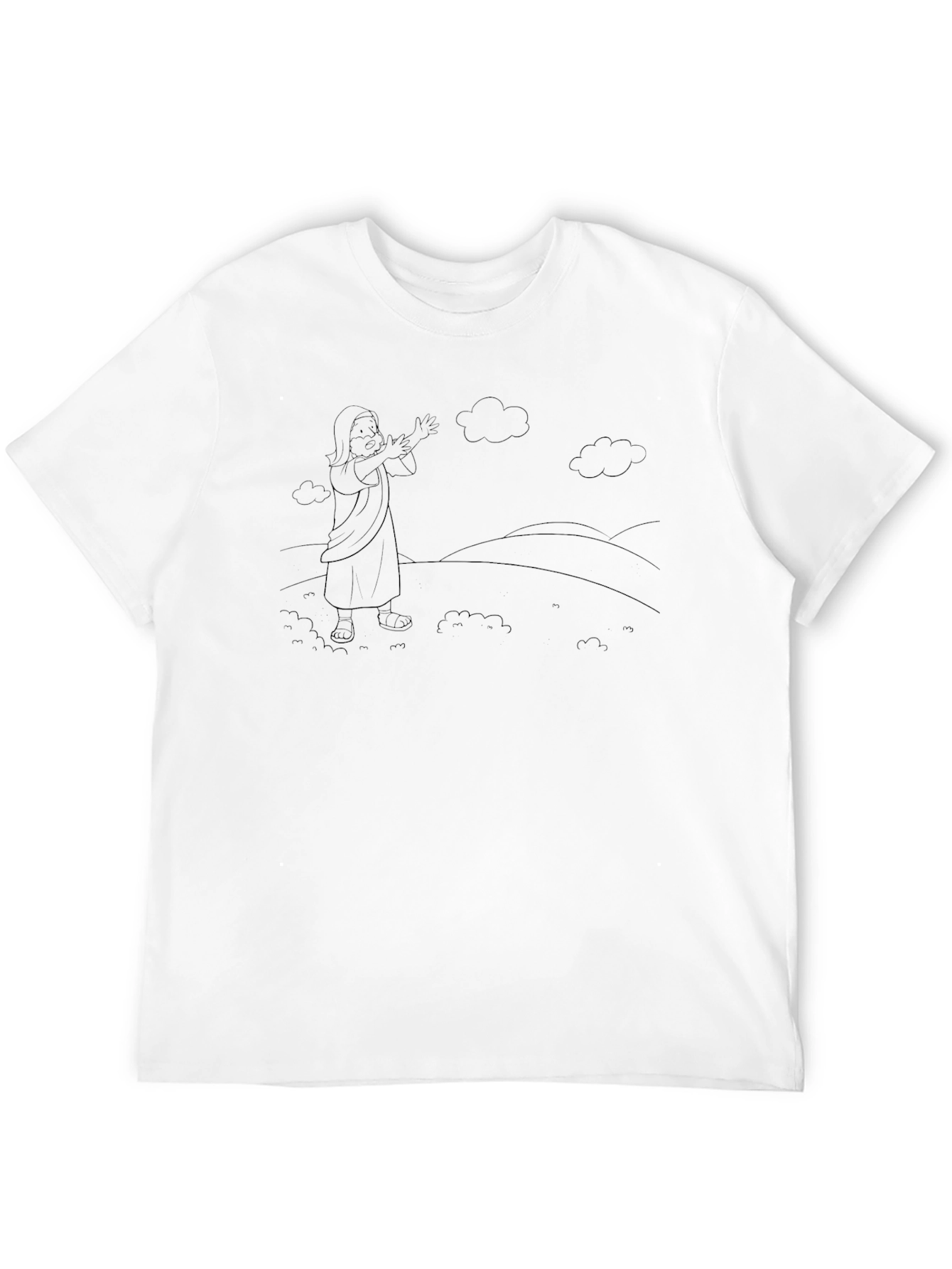 Moses Drawing Black T-Shirt