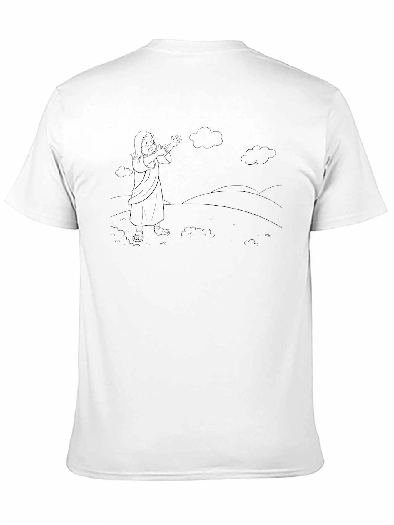 Moses Drawing Black T-Shirt