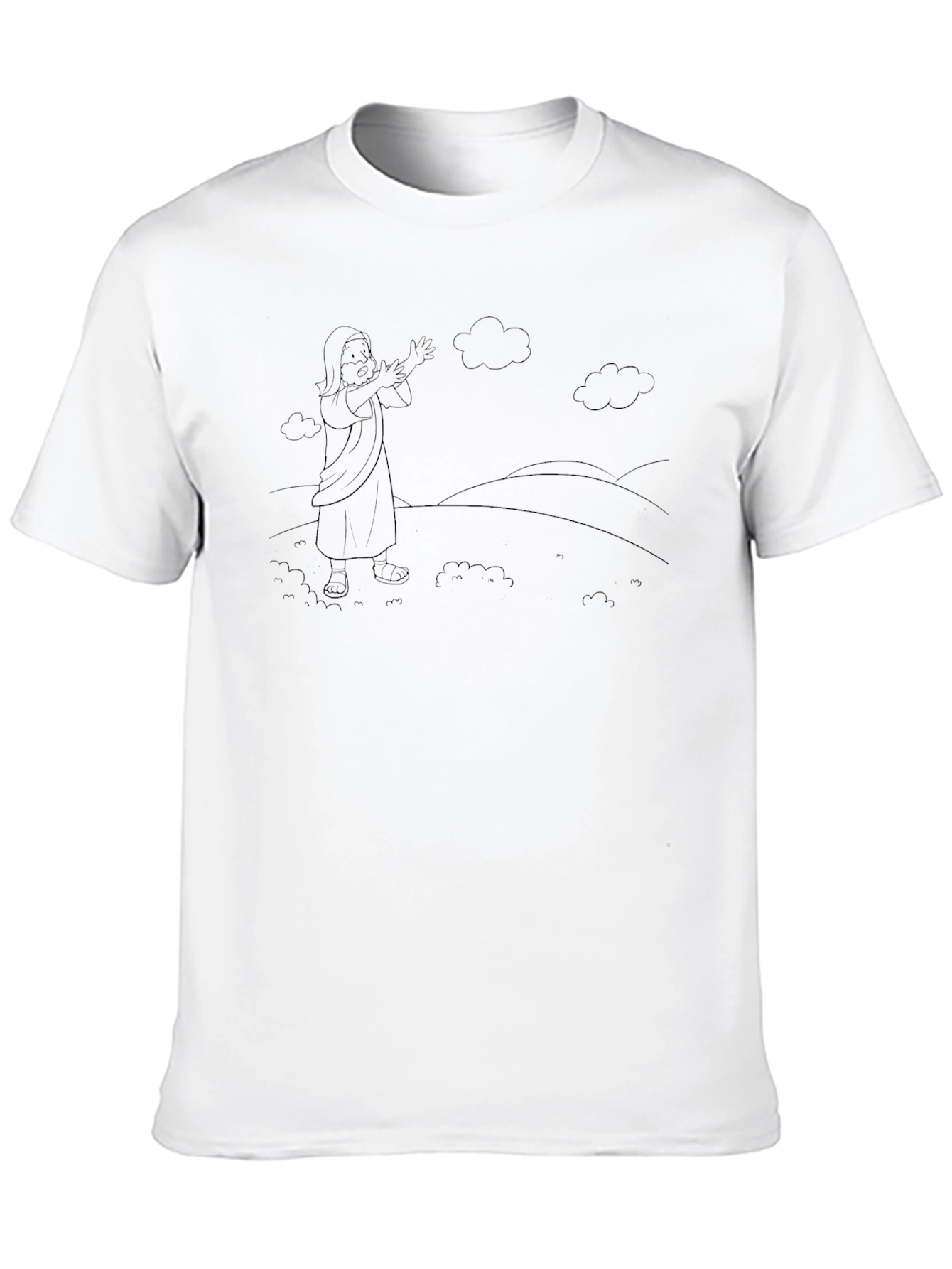 Moses Drawing Black T-Shirt