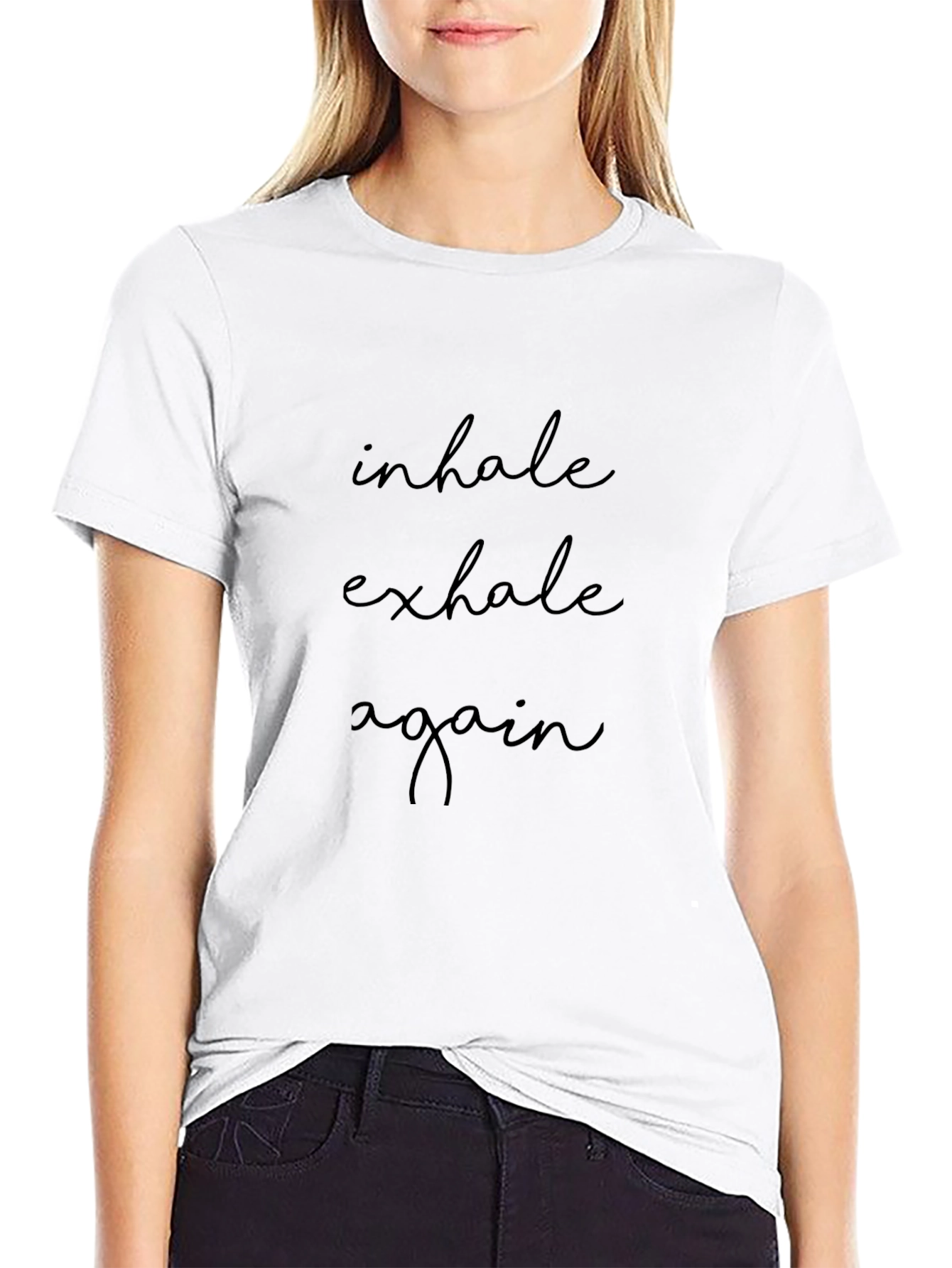 Inhale Exhale Again Black T-Shirt