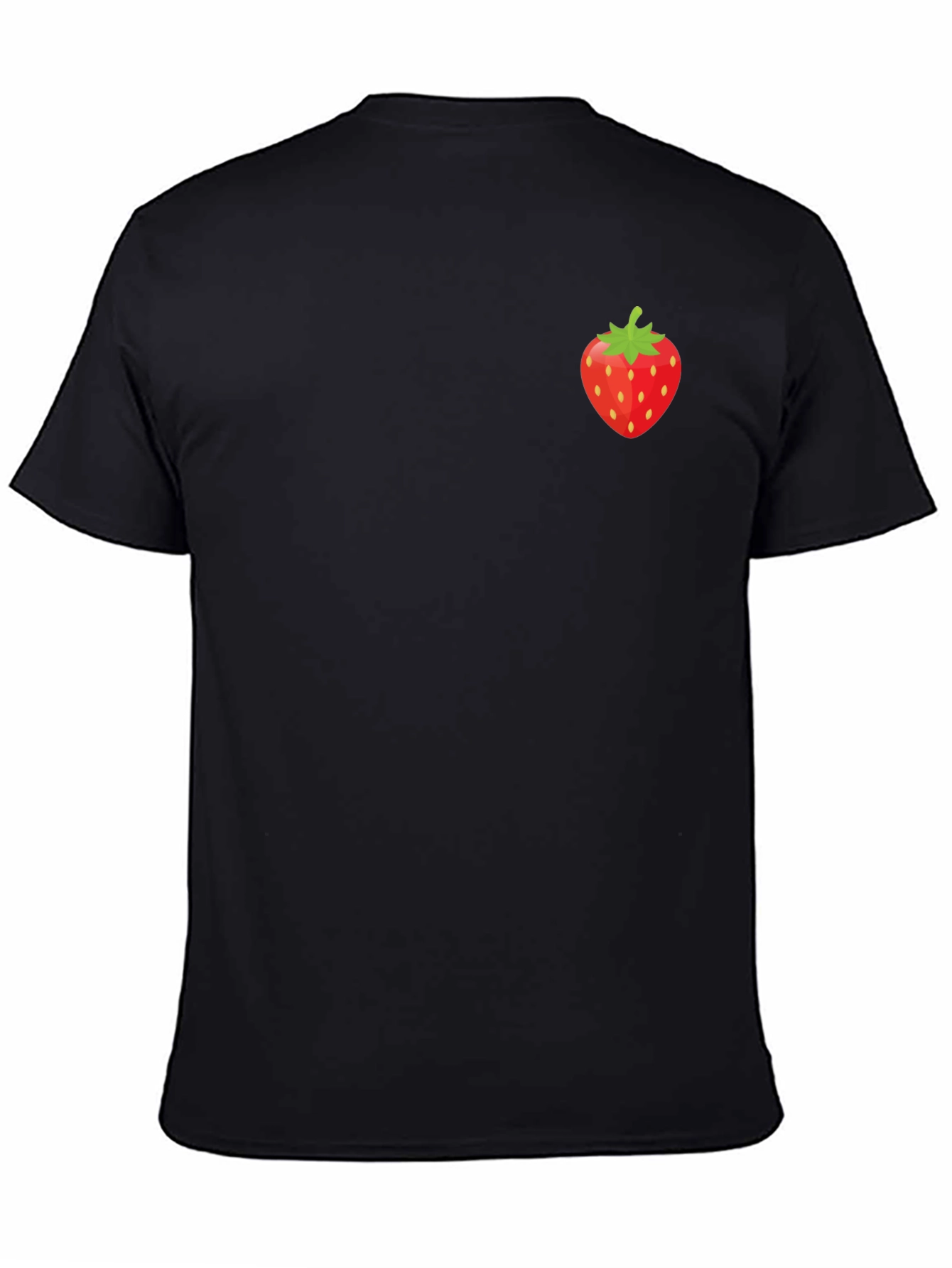 Strawberry Graphic Tee - Stylish Black T-Shirt