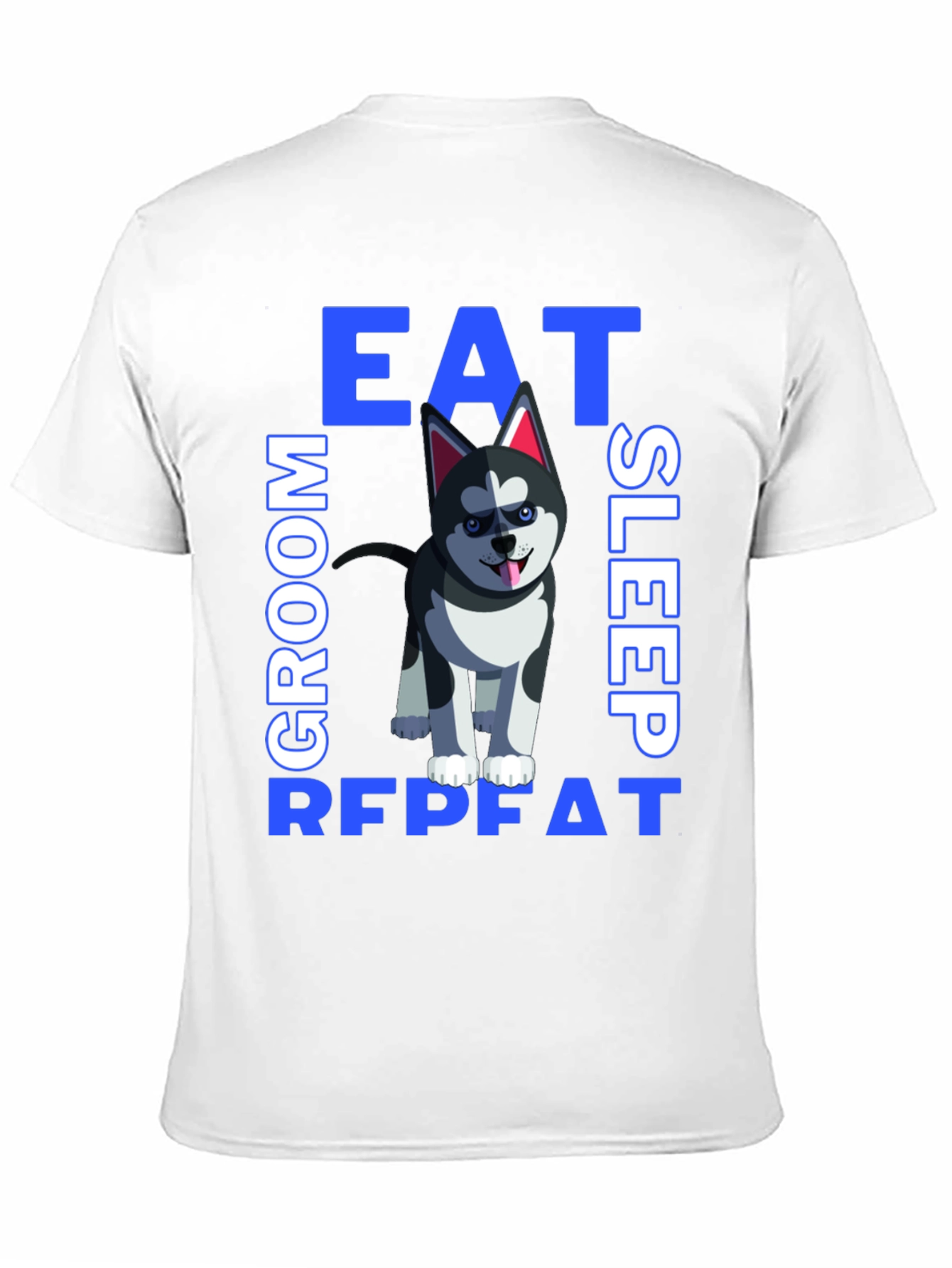 Eat Sleep Groom Repeat Dog T-Shirt