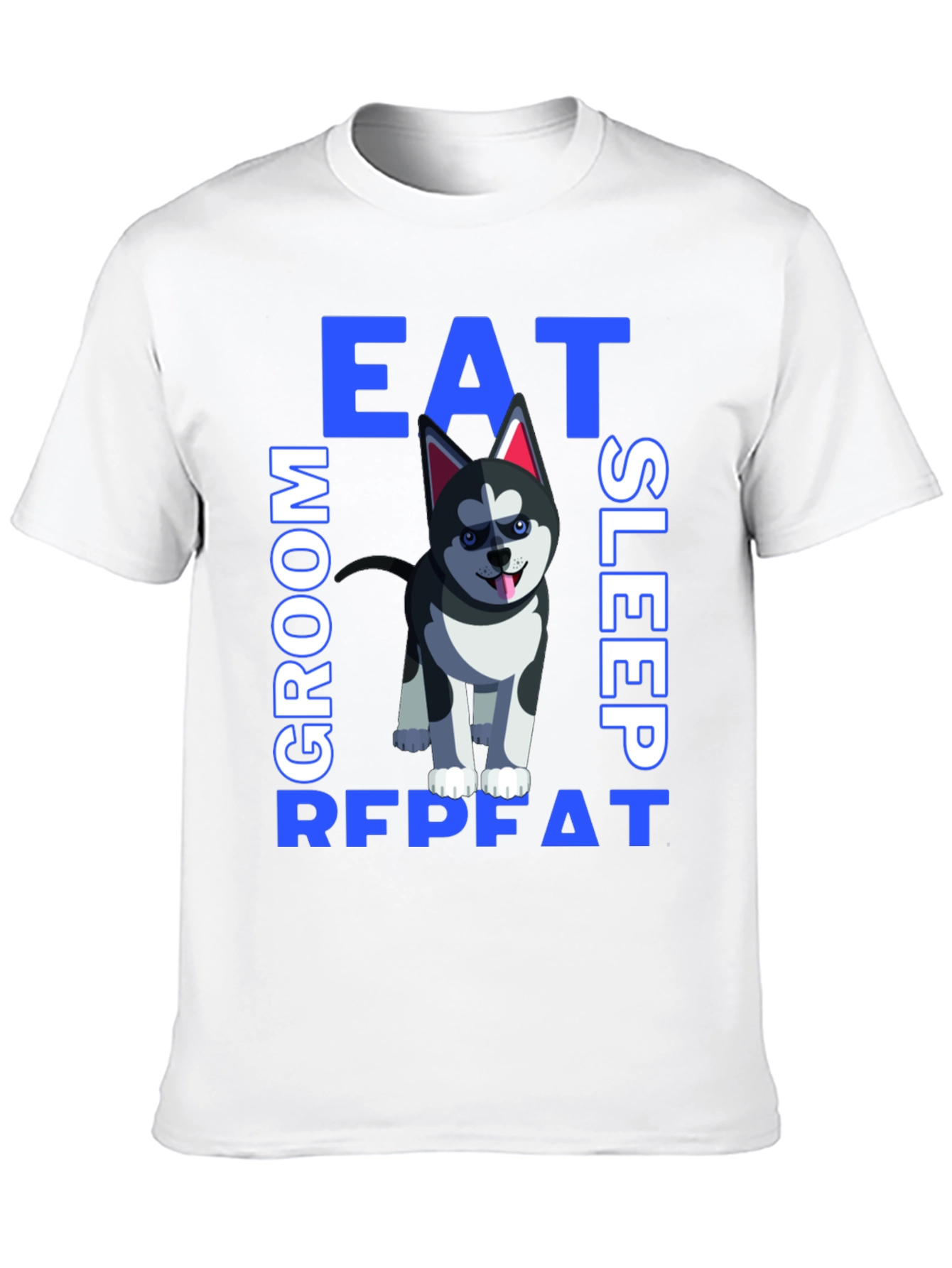 Eat Sleep Groom Repeat Dog T-Shirt