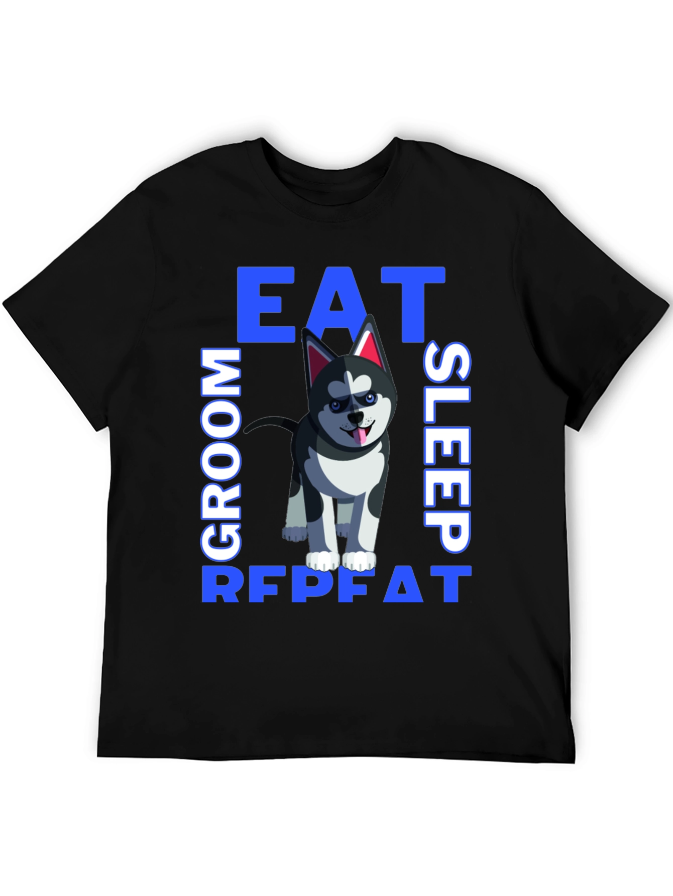 Eat Sleep Groom Repeat Dog T-Shirt