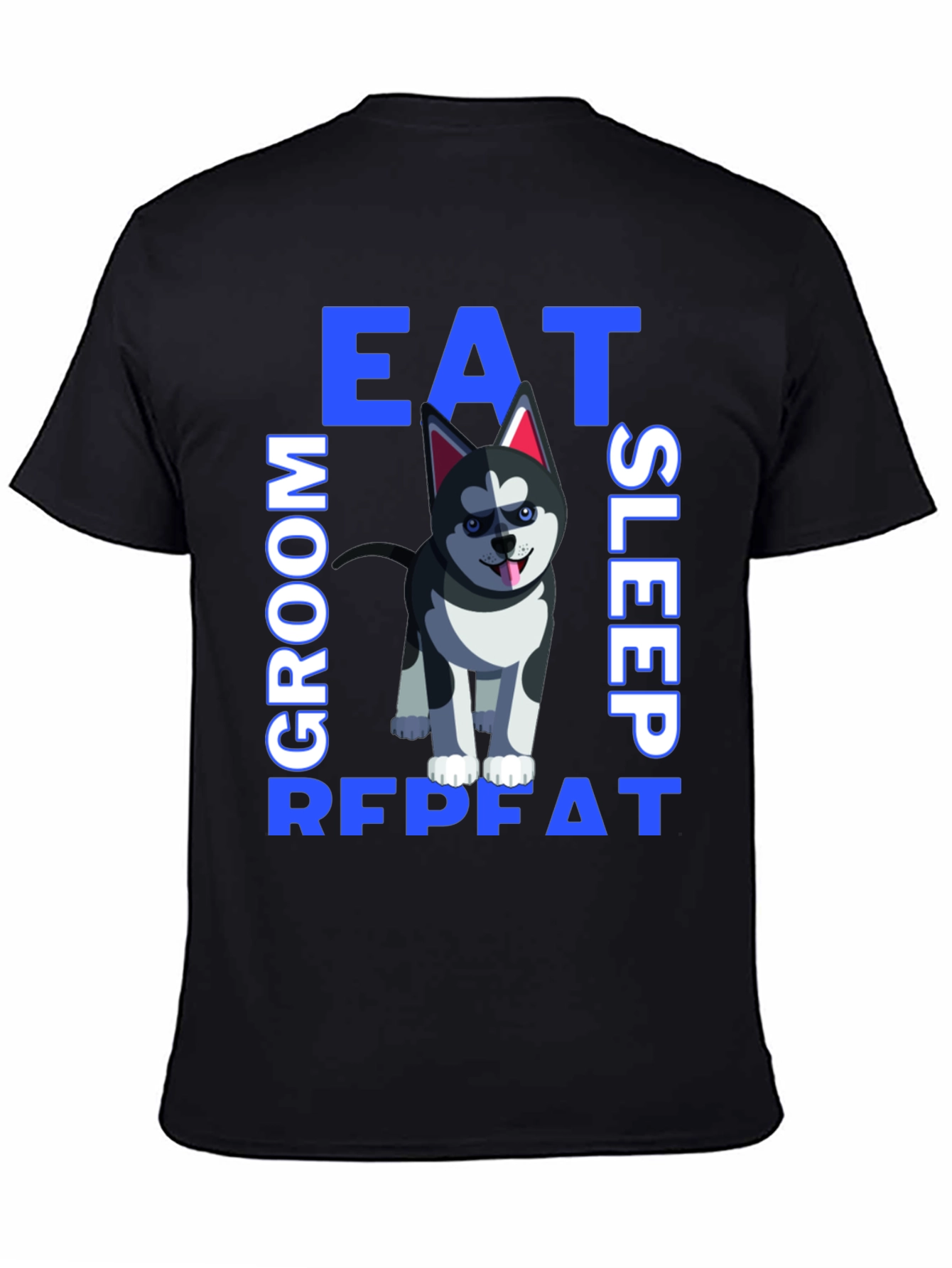 Eat Sleep Groom Repeat Dog T-Shirt