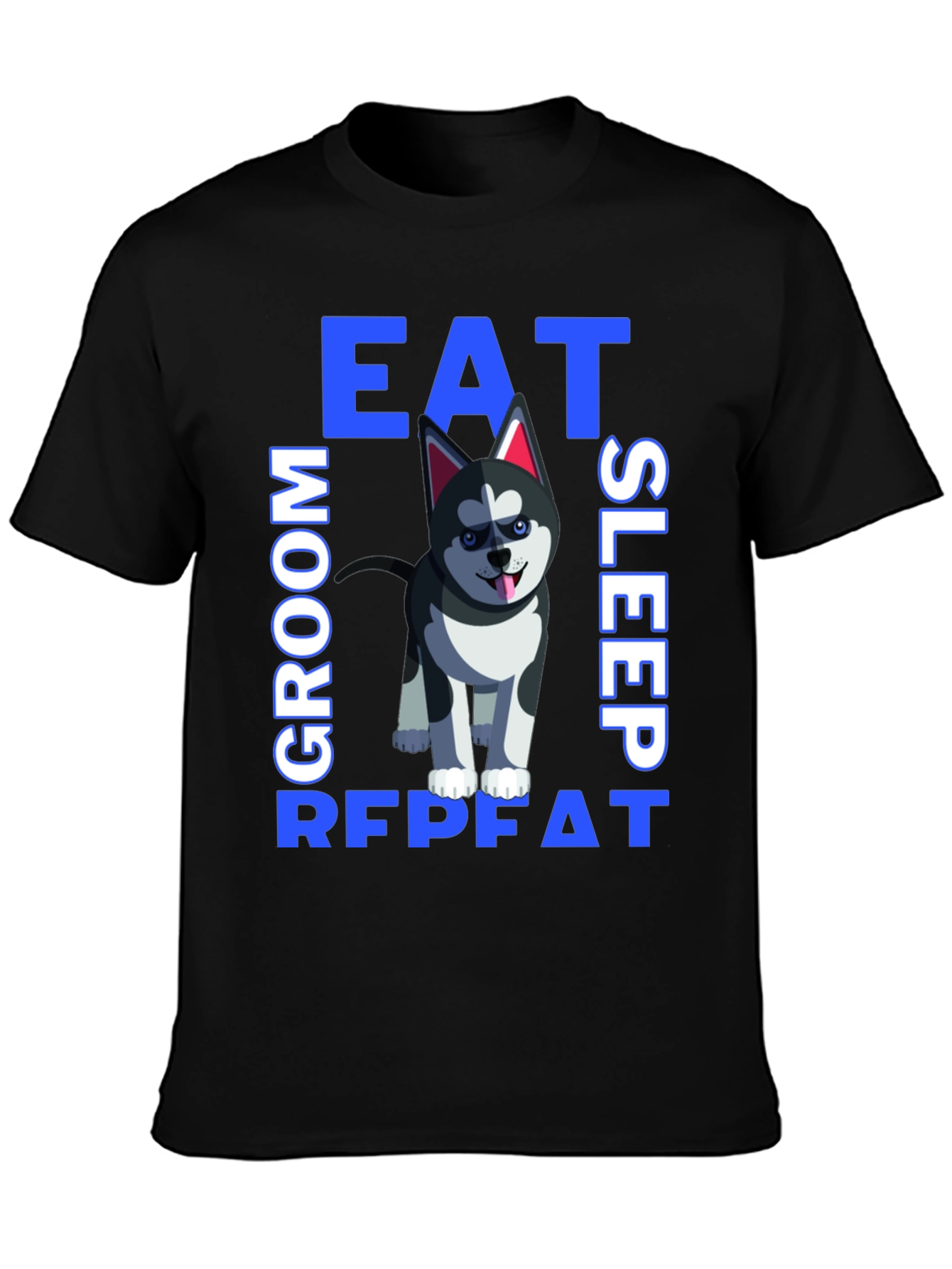 Eat Sleep Groom Repeat Dog T-Shirt