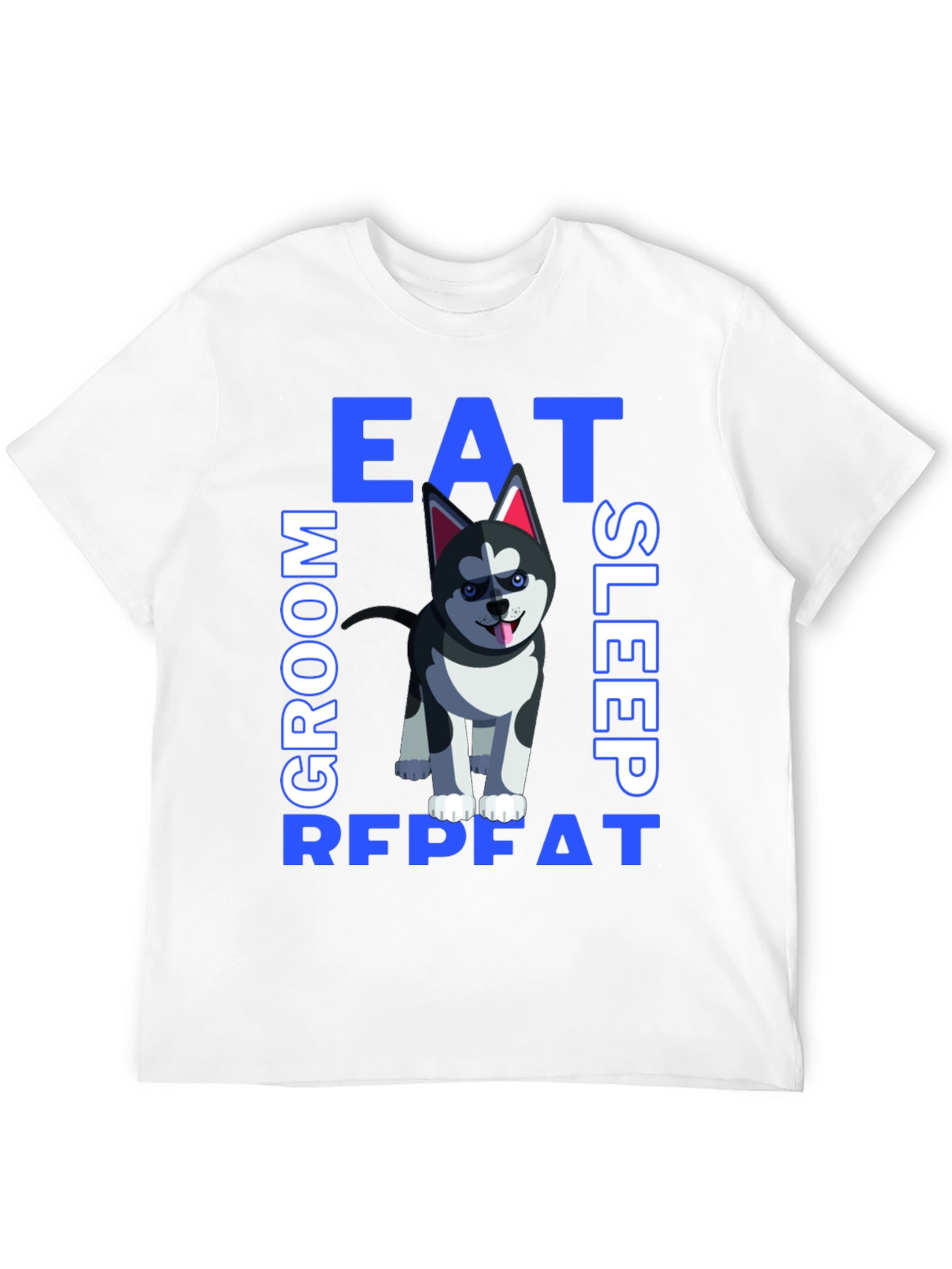 Eat Sleep Groom Repeat Dog T-Shirt