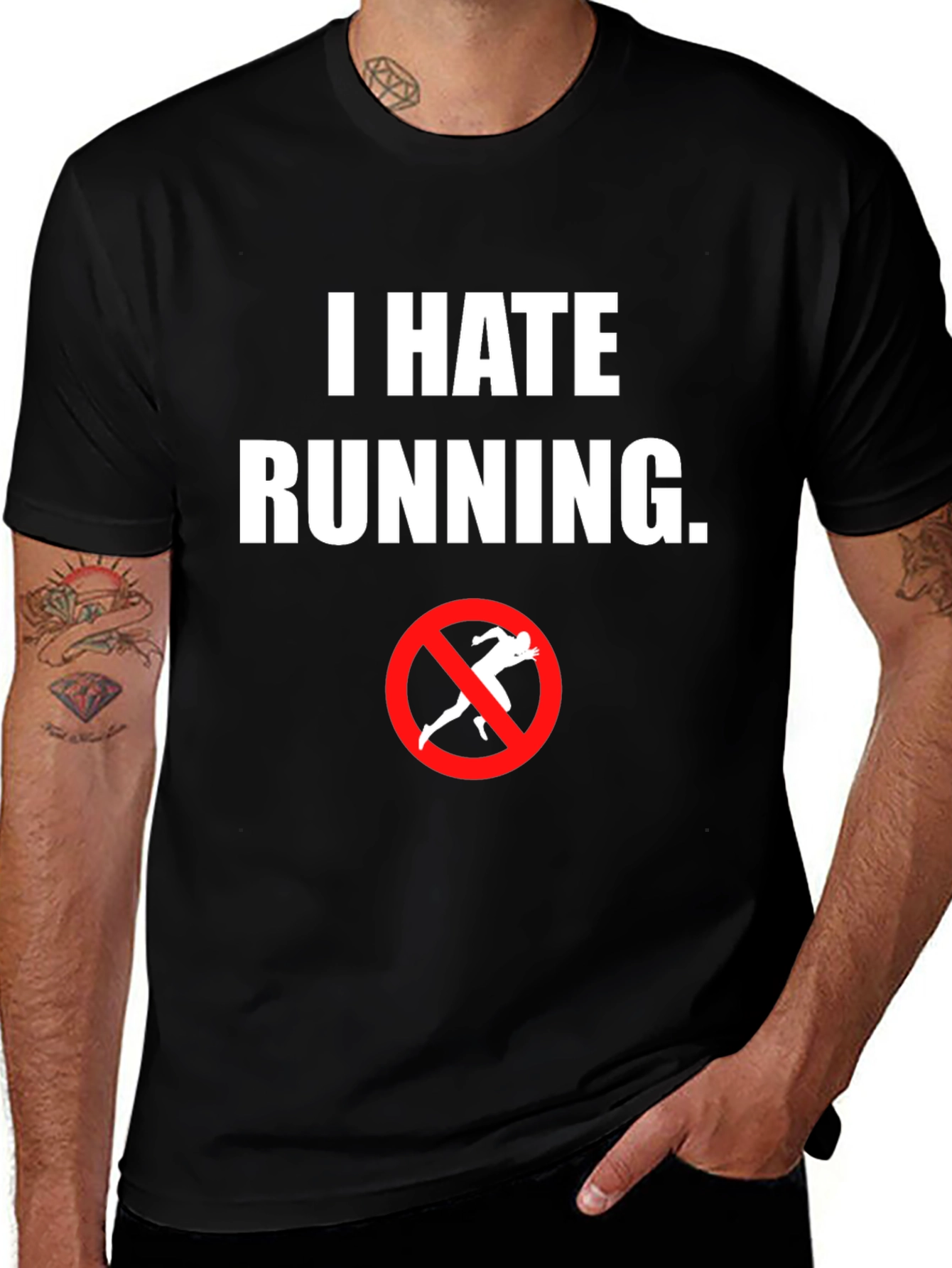 I Hate Running T-Shirt - Anti-Running Graphic Tee
