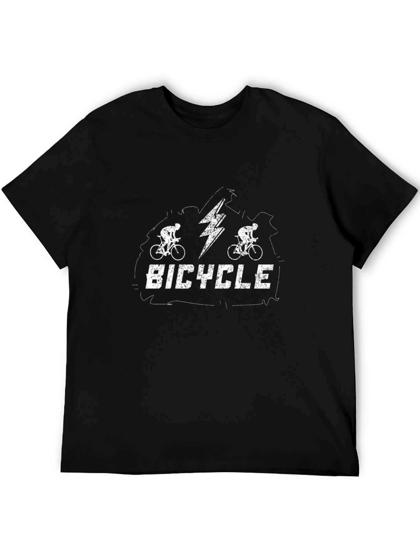 Bicycle Graphic Tee - Mens Black Cotton T-Shirt