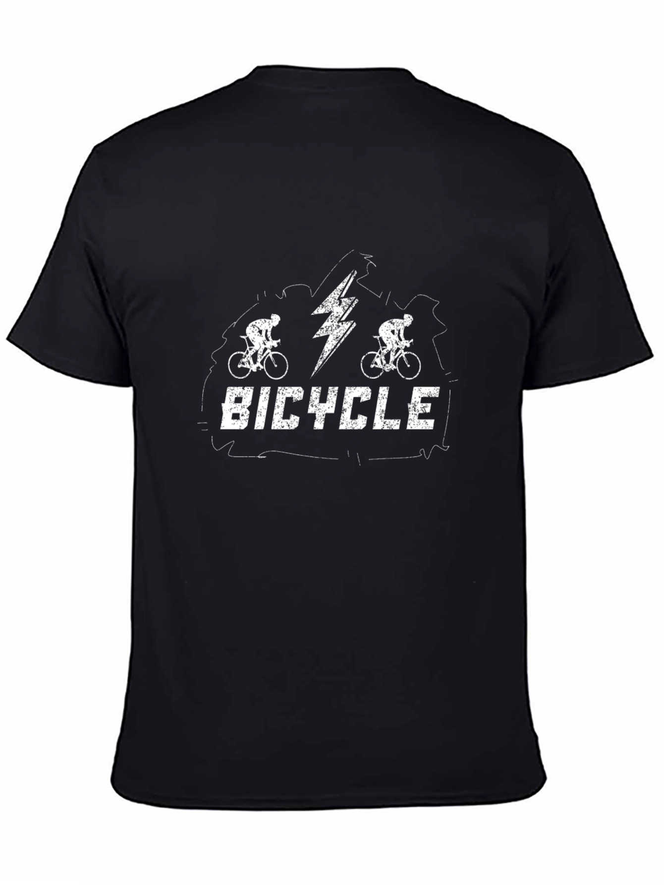 Bicycle Graphic Tee - Mens Black Cotton T-Shirt