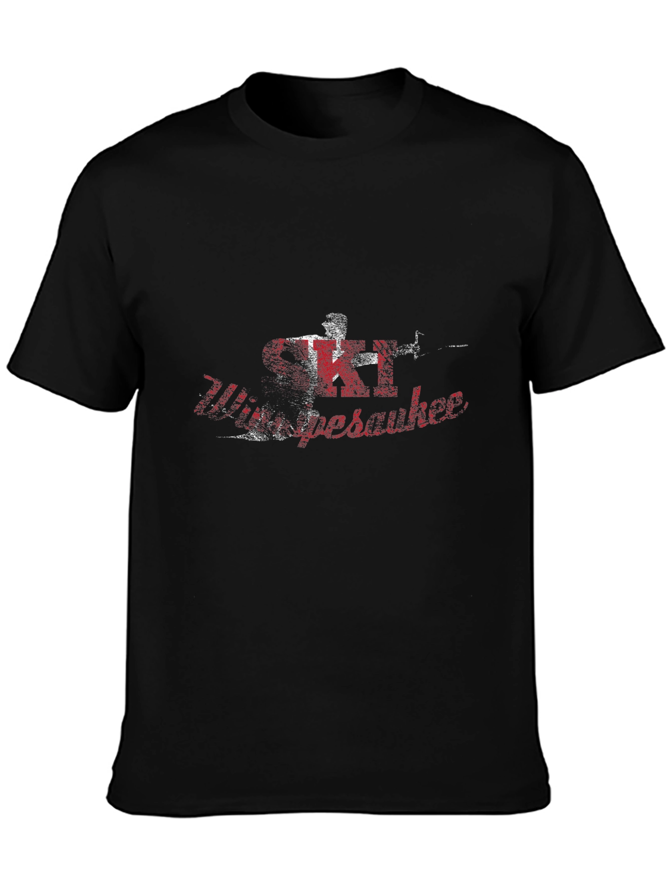 Retro Ski Winnipesaukee Black T-Shirt