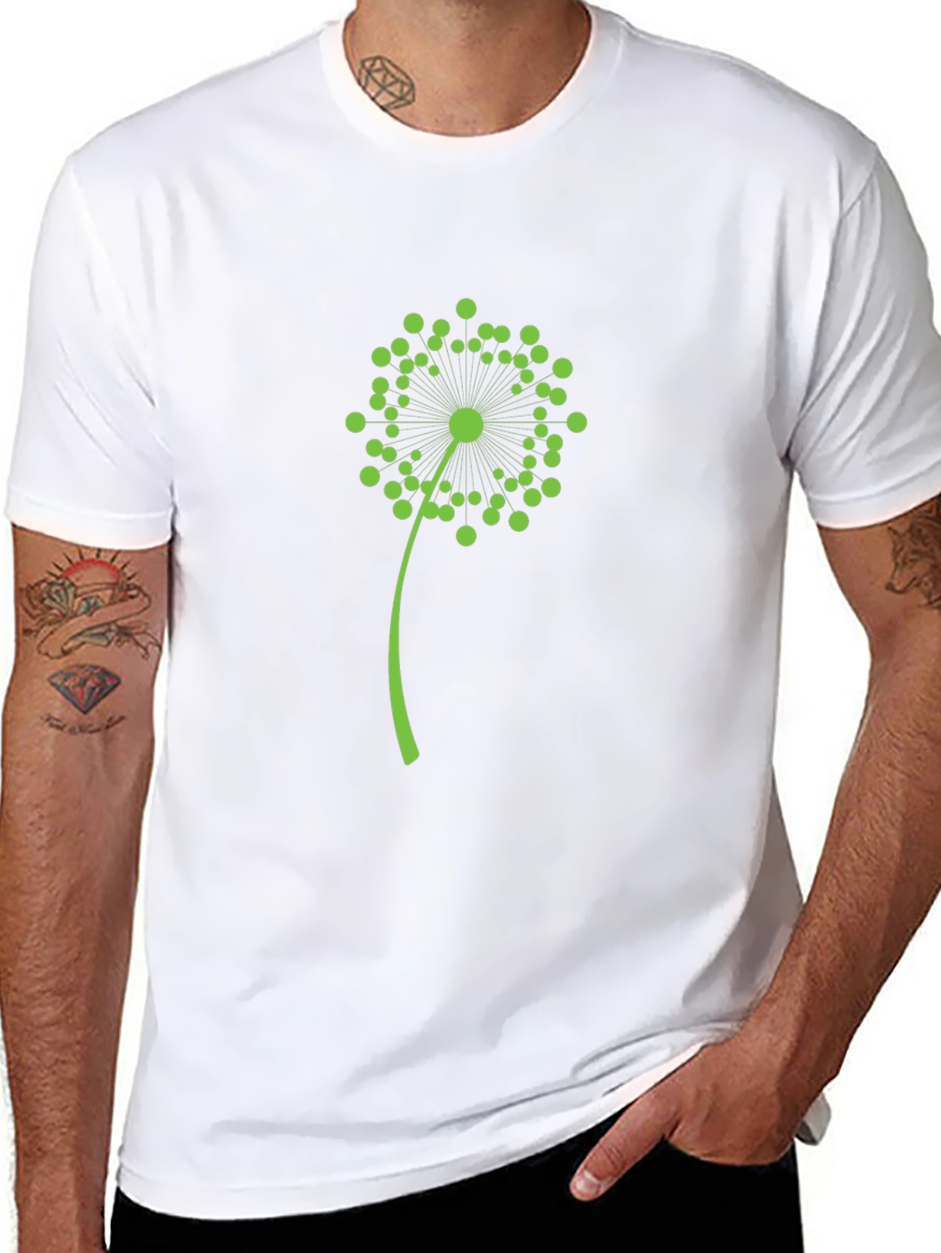 Dandelion Graphic Tee - Stylish Black Cotton Shirt