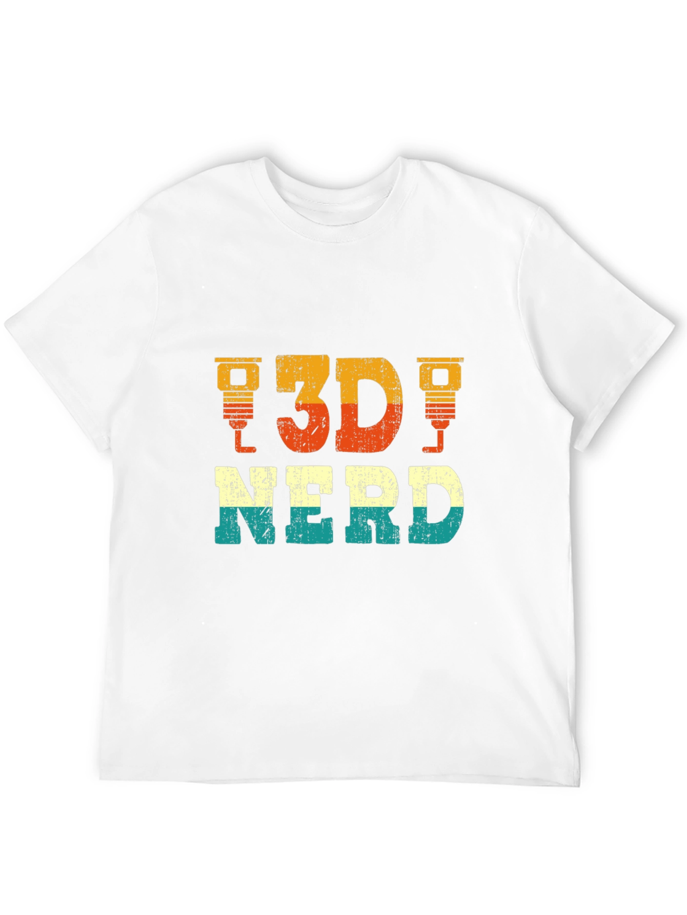 3D Nerd Graphic Tee - Black Casual T-Shirt