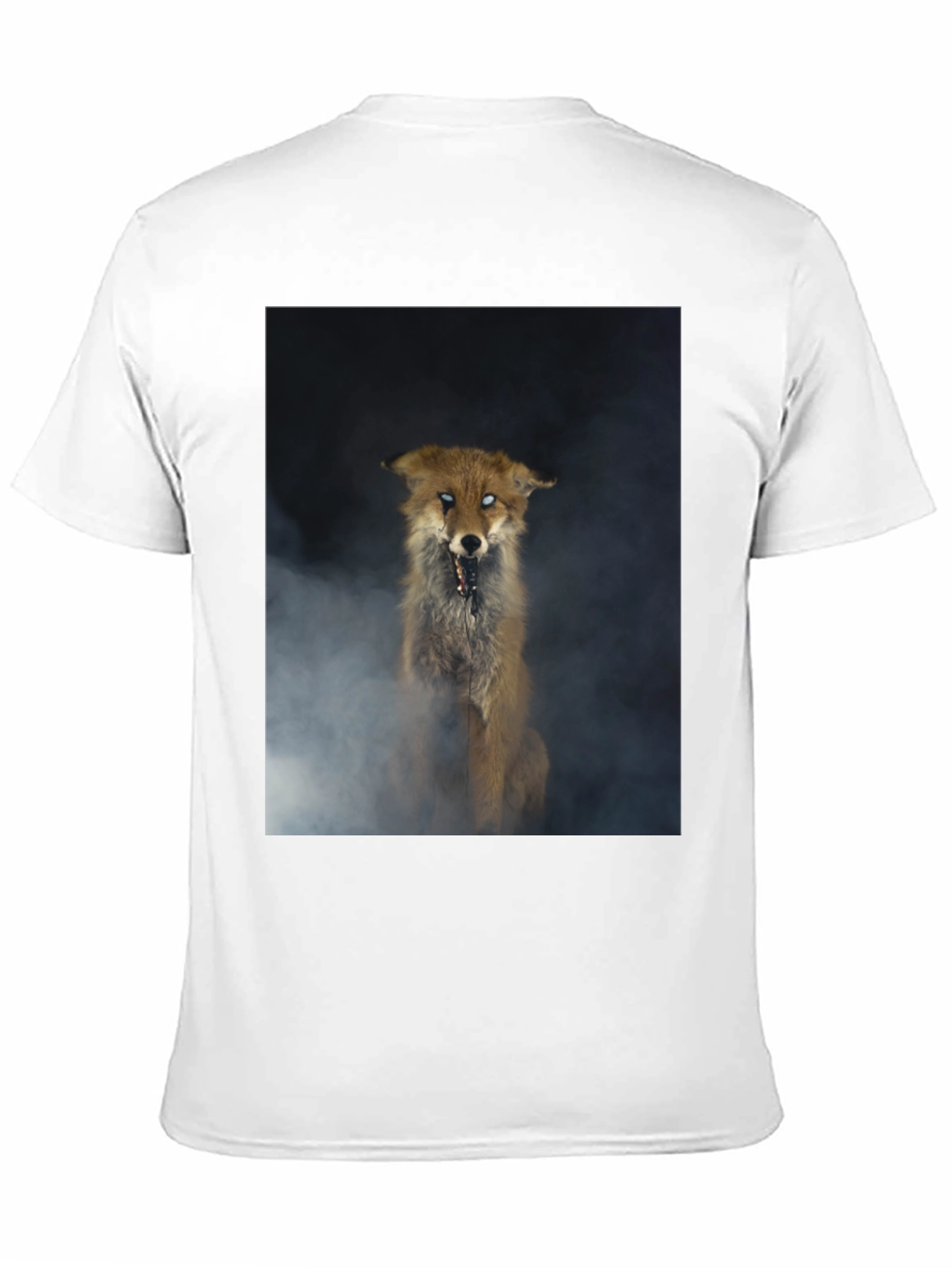 Creepy Fox Graphic Tee - Mens Black T-Shirt