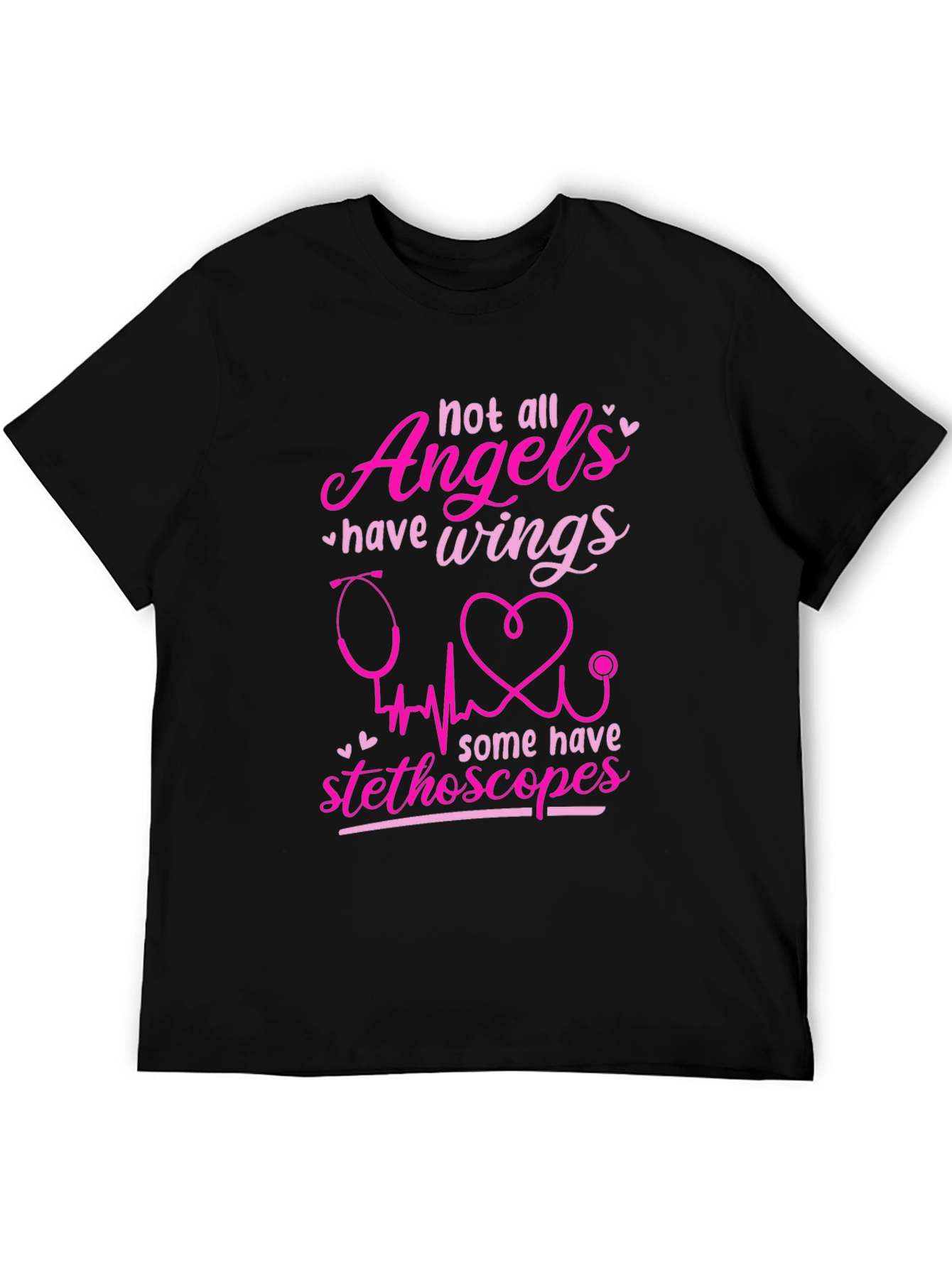 Angel Stethoscope Graphic Tee - Nurse Appreciation