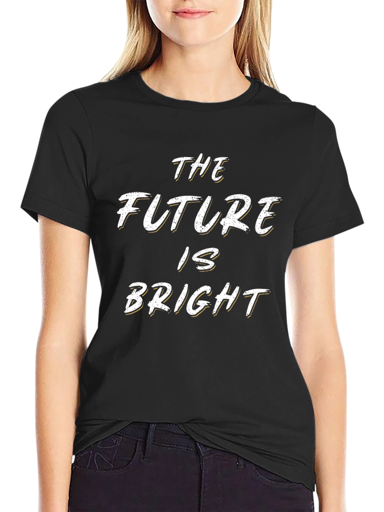 The Future is Bright Black Graphic Tee