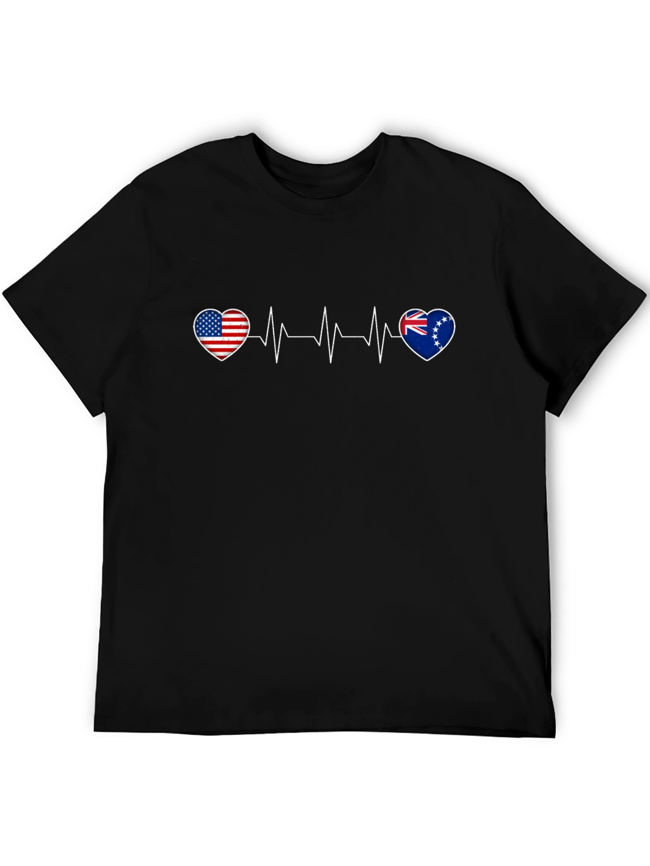 USA Cook Islands Heartbeat T-Shirt