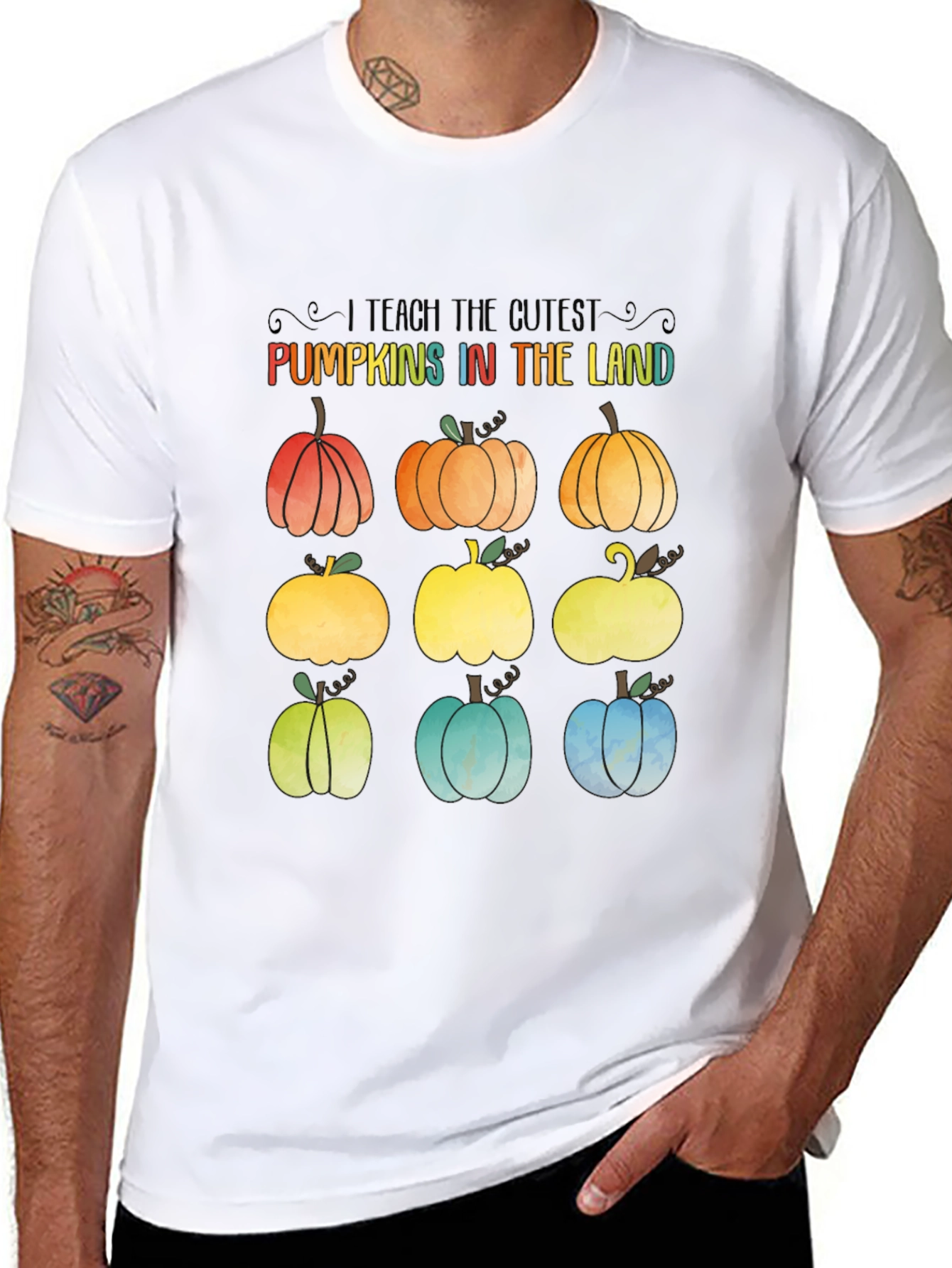 Cute Pumpkin Teacher T-Shirt