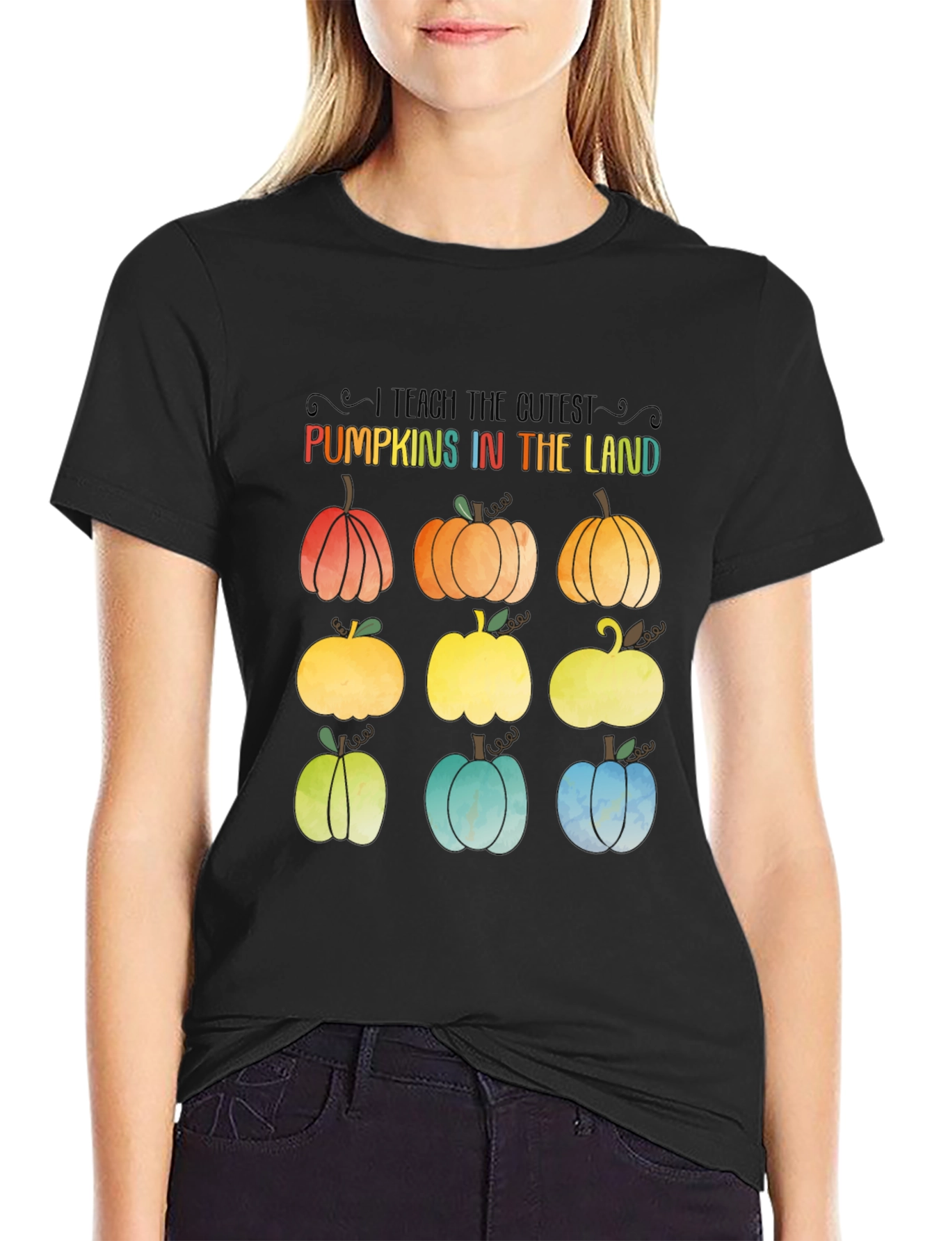 Cute Pumpkin Teacher T-Shirt