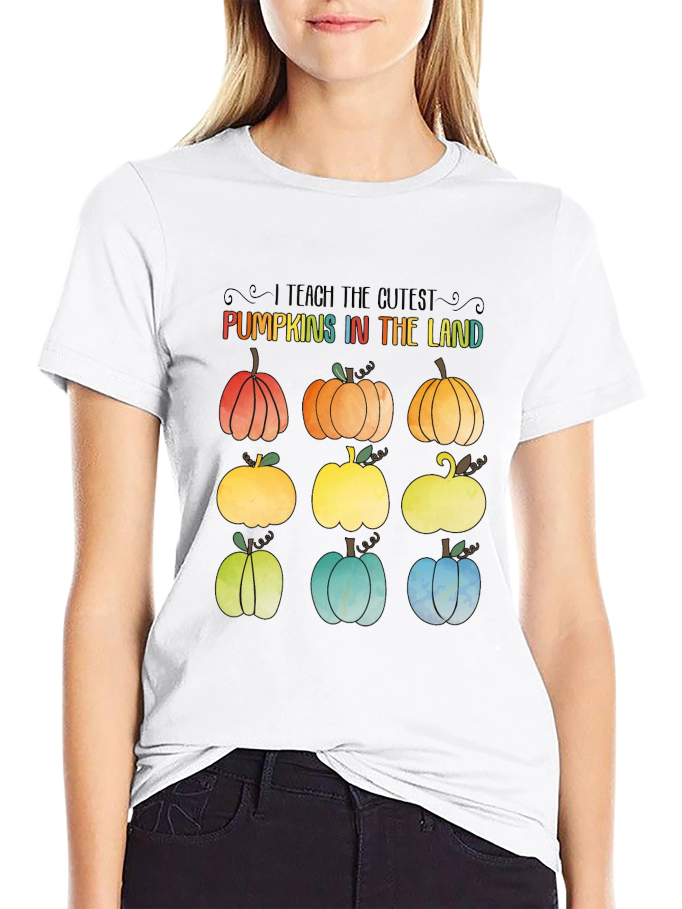 Cute Pumpkin Teacher T-Shirt
