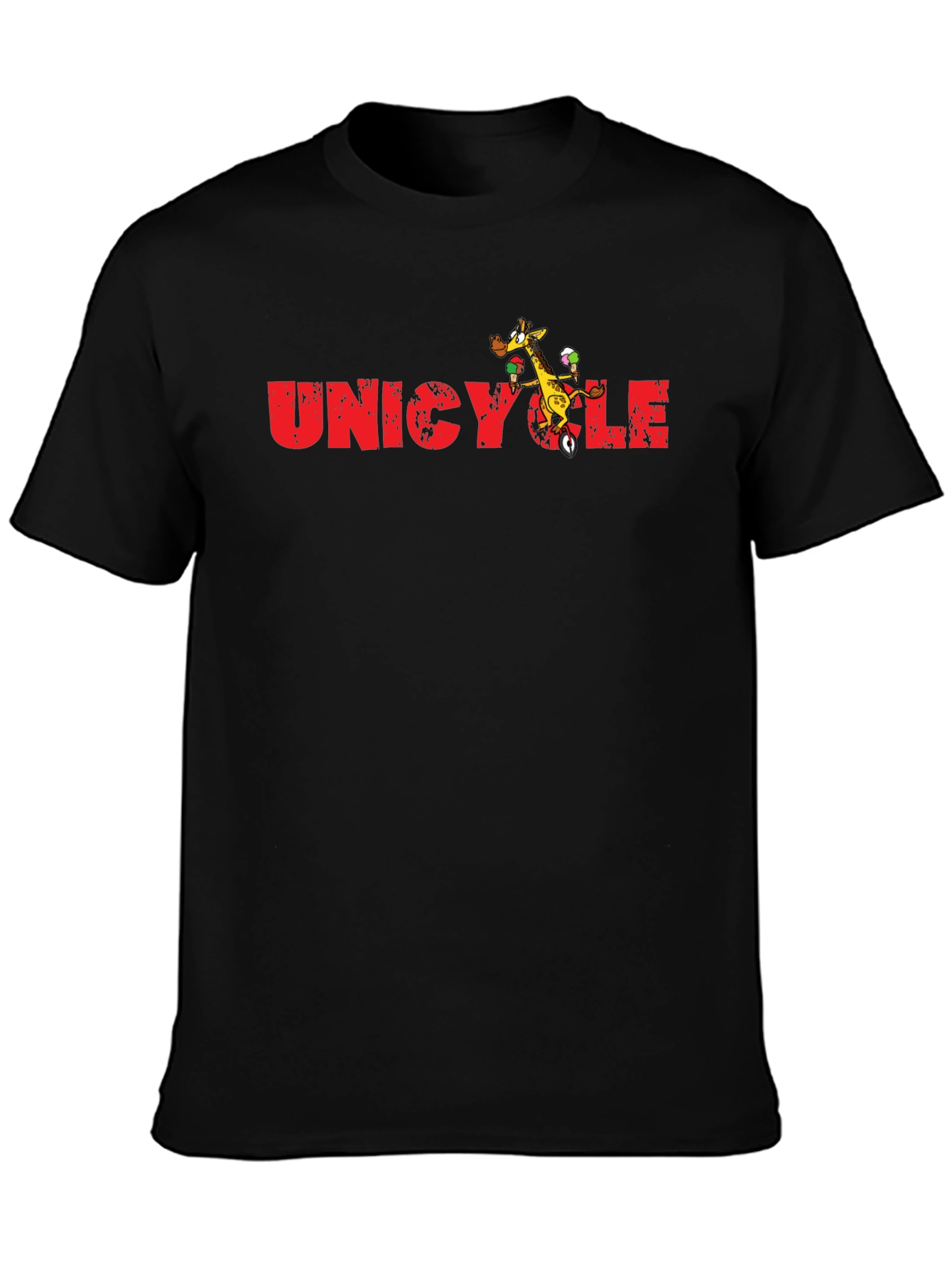 Unicycle Giraffe Graphic Tee