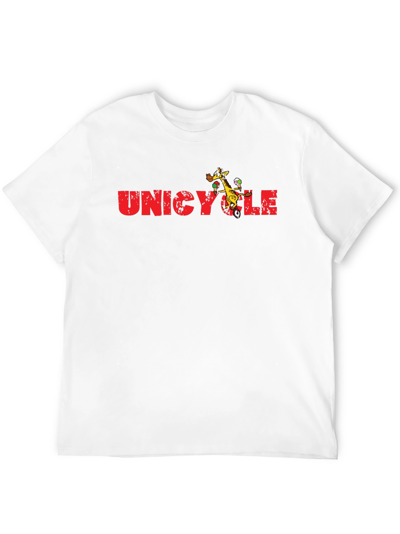 Unicycle Giraffe Graphic Tee
