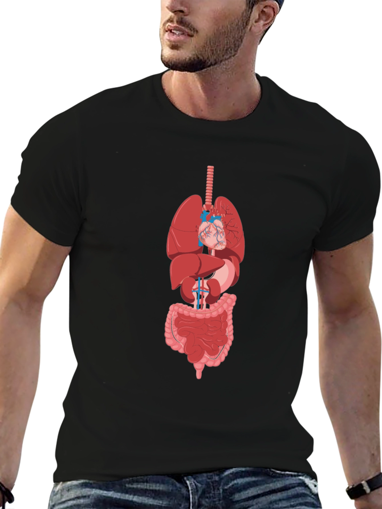 Anatomy Print T-Shirt - Unique Graphic Tee