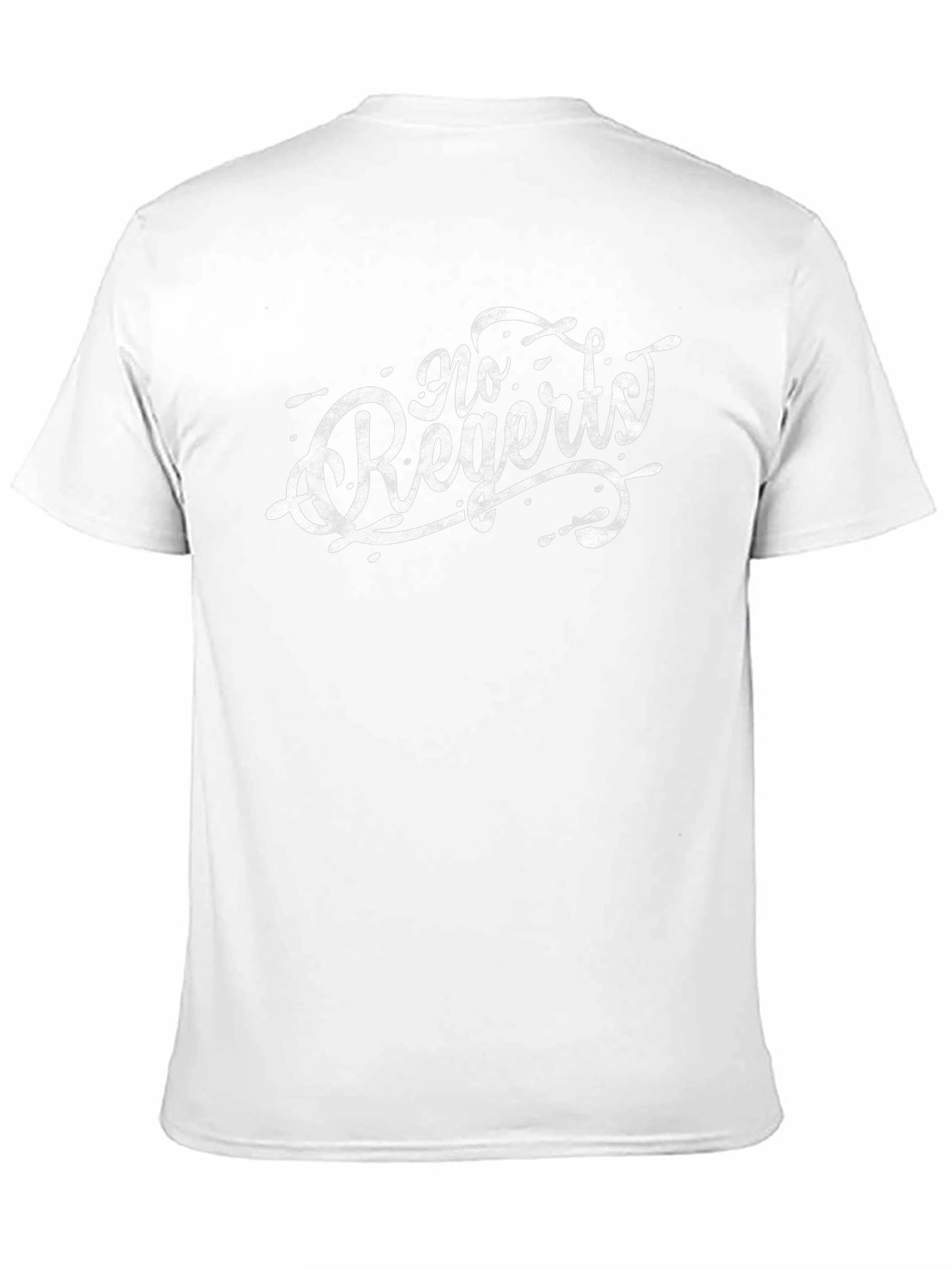 No Regerts Graphic Tee - Classic Black Cotton Shirt