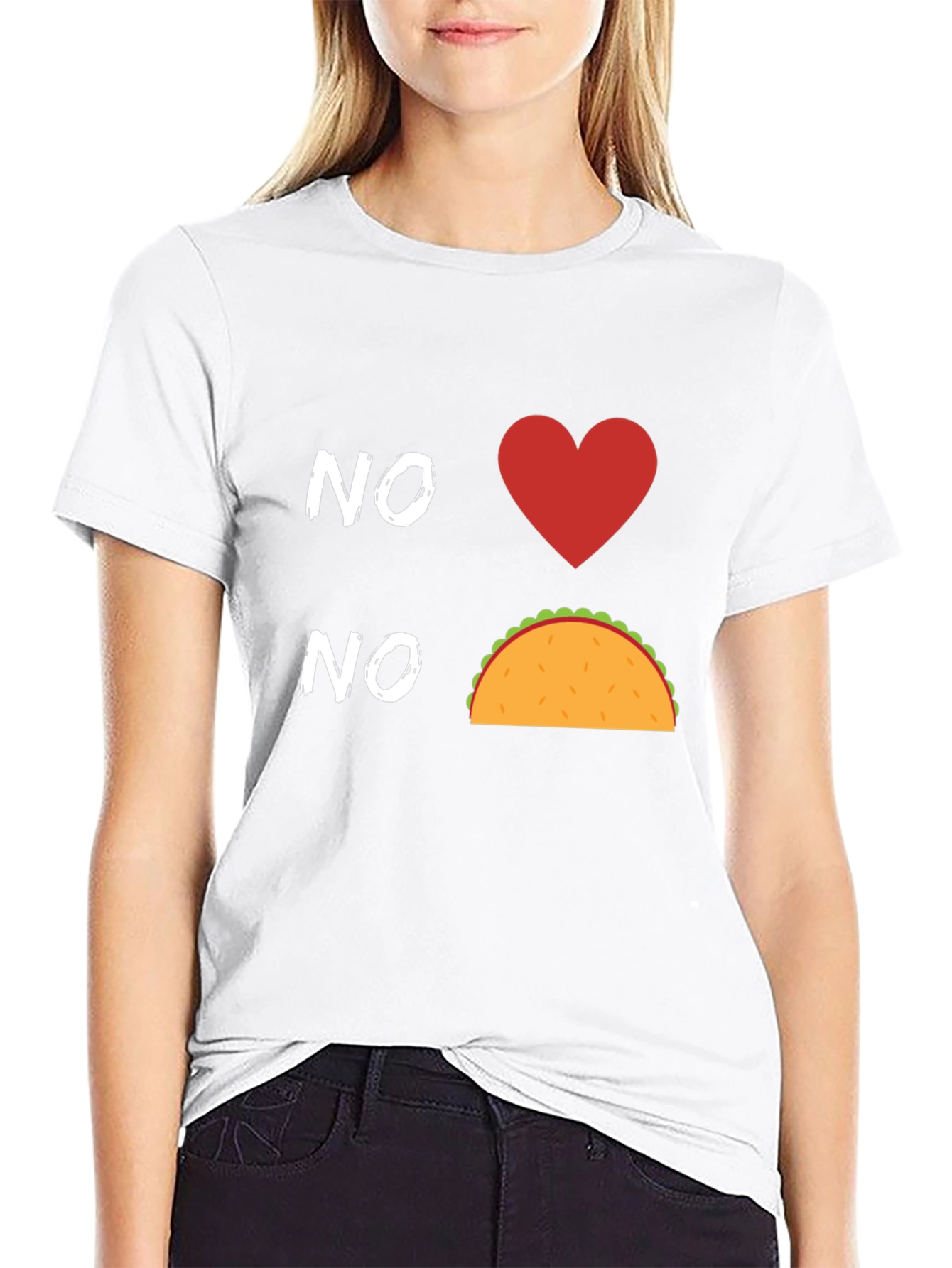No Love No Taco Funny Graphic T-Shirt