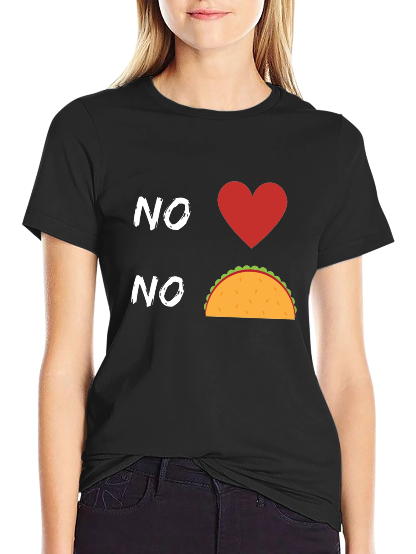 No Love No Taco Funny Graphic T-Shirt