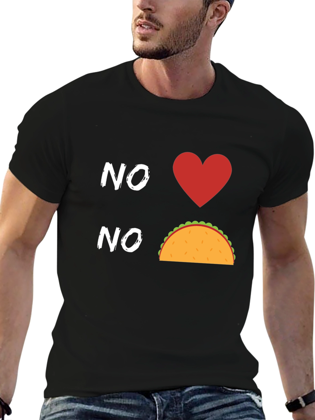 No Love No Taco Funny Graphic T-Shirt